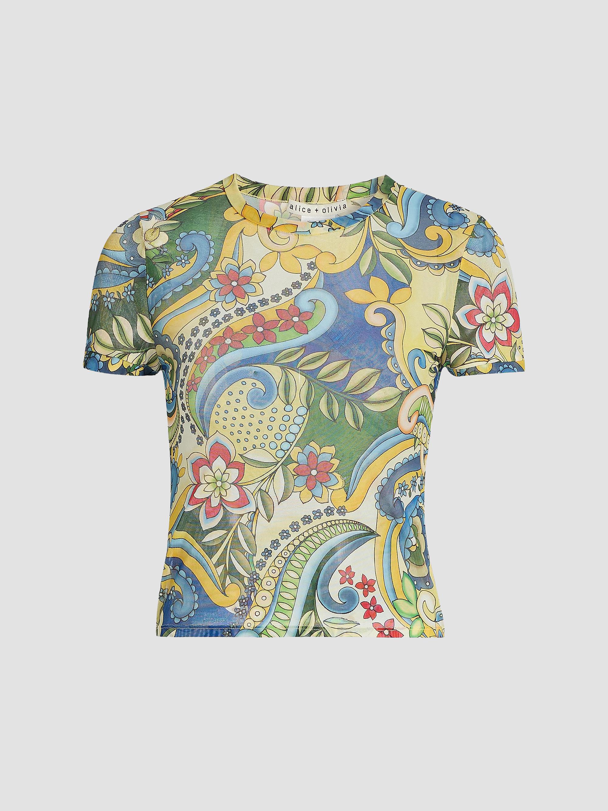 ALICE + OLIVIA Women's Tess Crewneck T-Shirt - Heat Wave