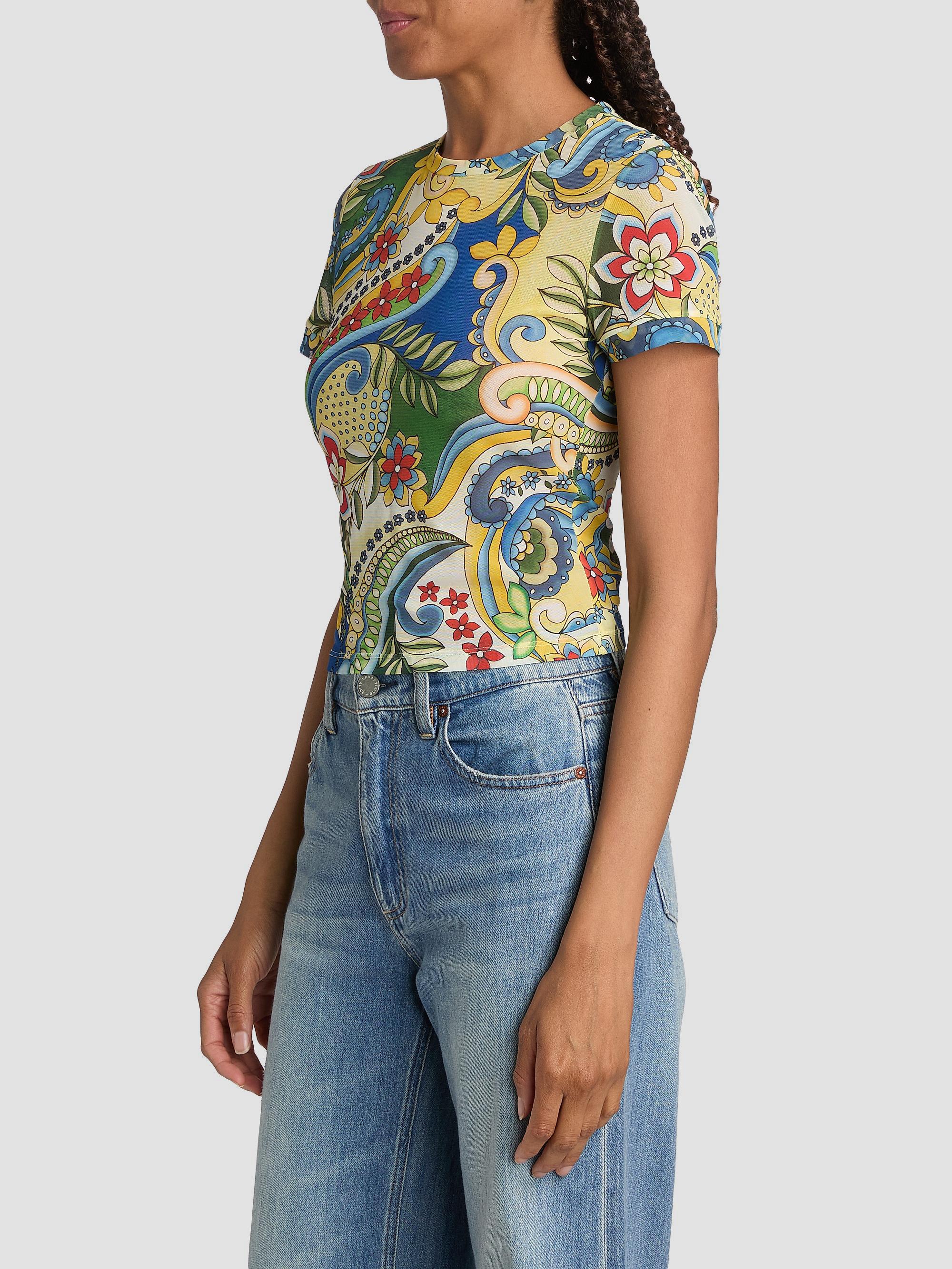 ALICE + OLIVIA Women's Tess Crewneck T-Shirt - Heat Wave | Thumbnail 4