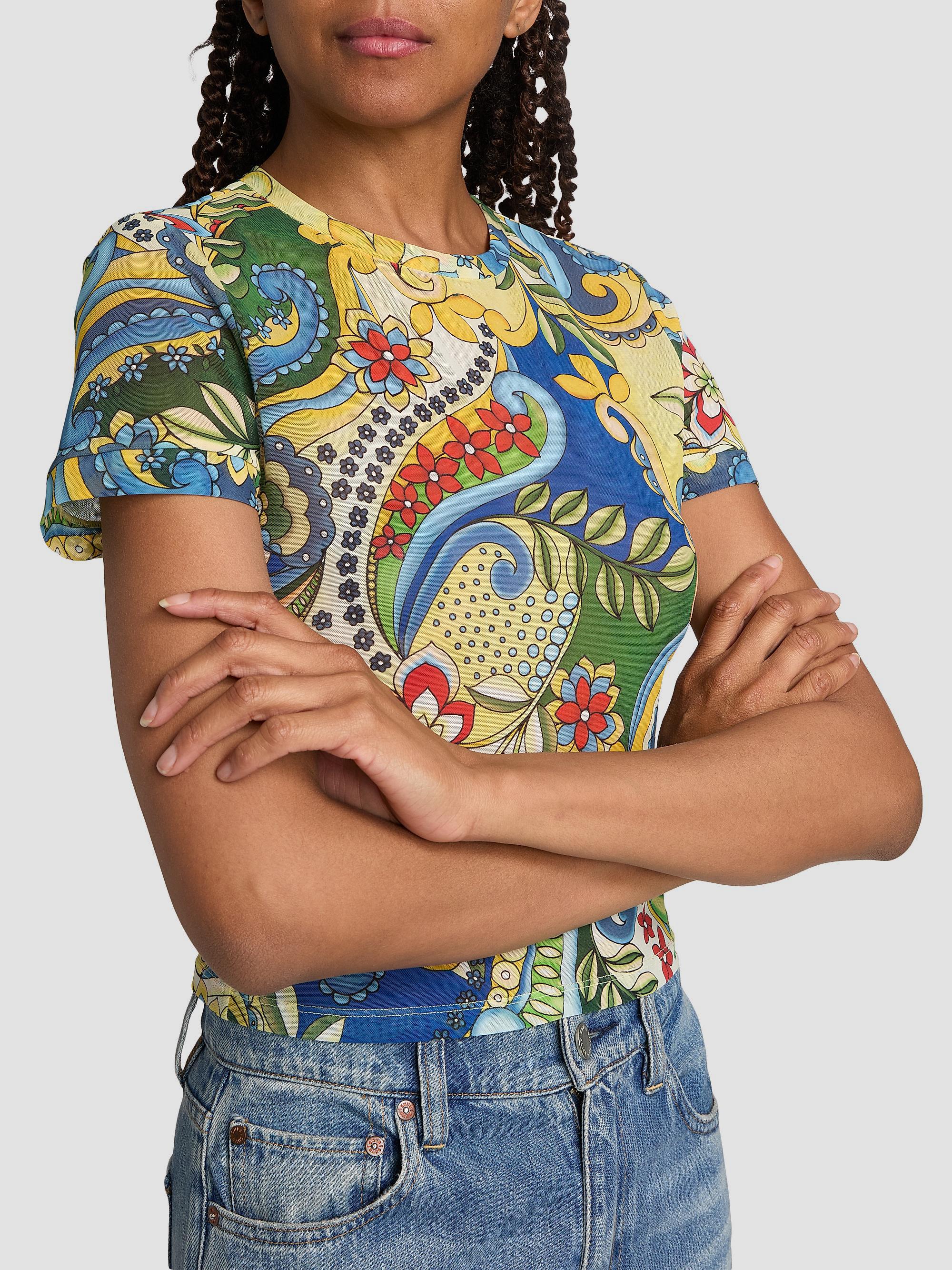ALICE + OLIVIA Women's Tess Crewneck T-Shirt - Heat Wave | Thumbnail 6