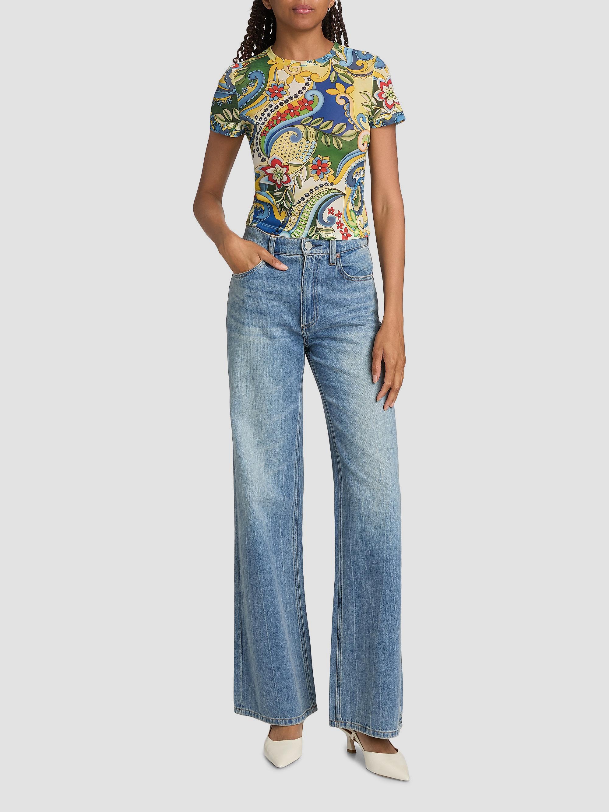 ALICE + OLIVIA Women's Tess Crewneck T-Shirt - Heat Wave | Thumbnail 2