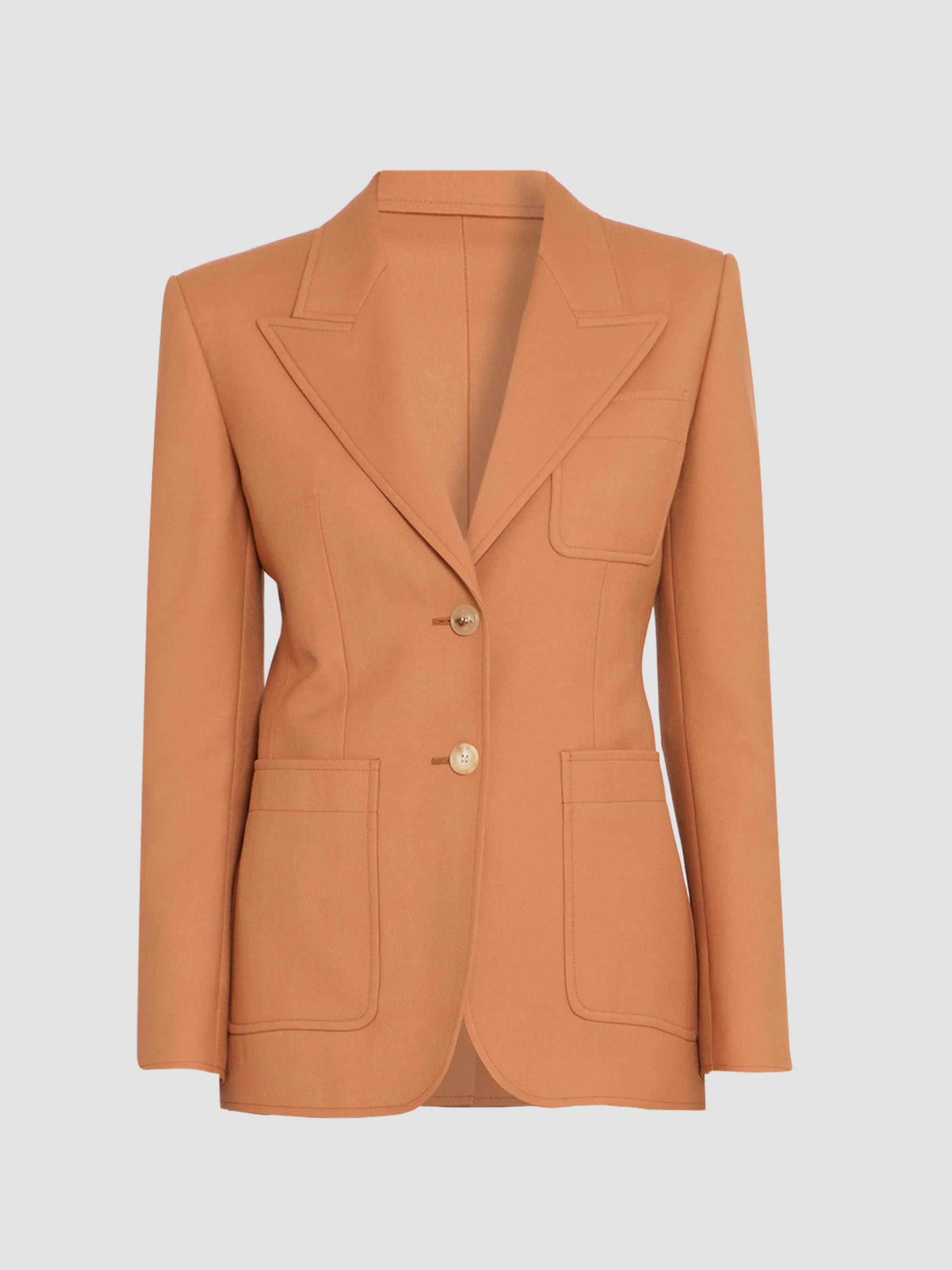 Chloé Women's Wool Single-Breasted Blazer - Tannish Red | Thumbnail 6