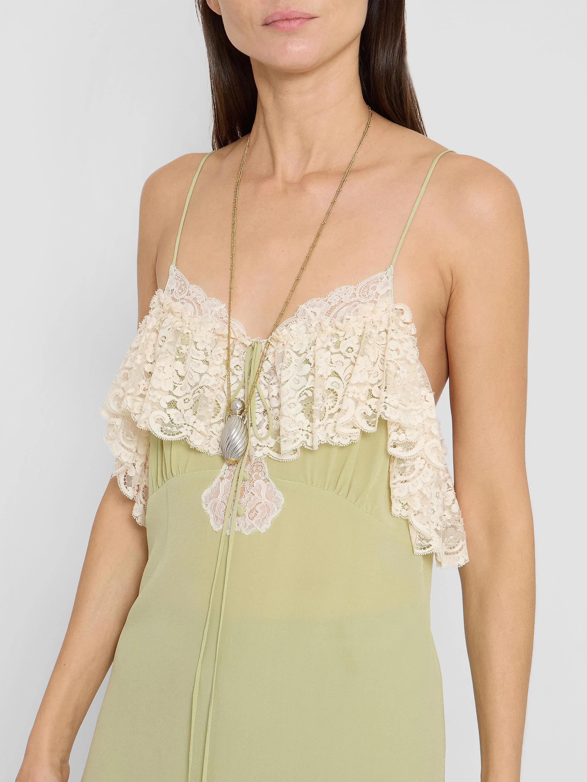 Chloé Lace & Silk Maxi Dress | Saks Fifth Avenue