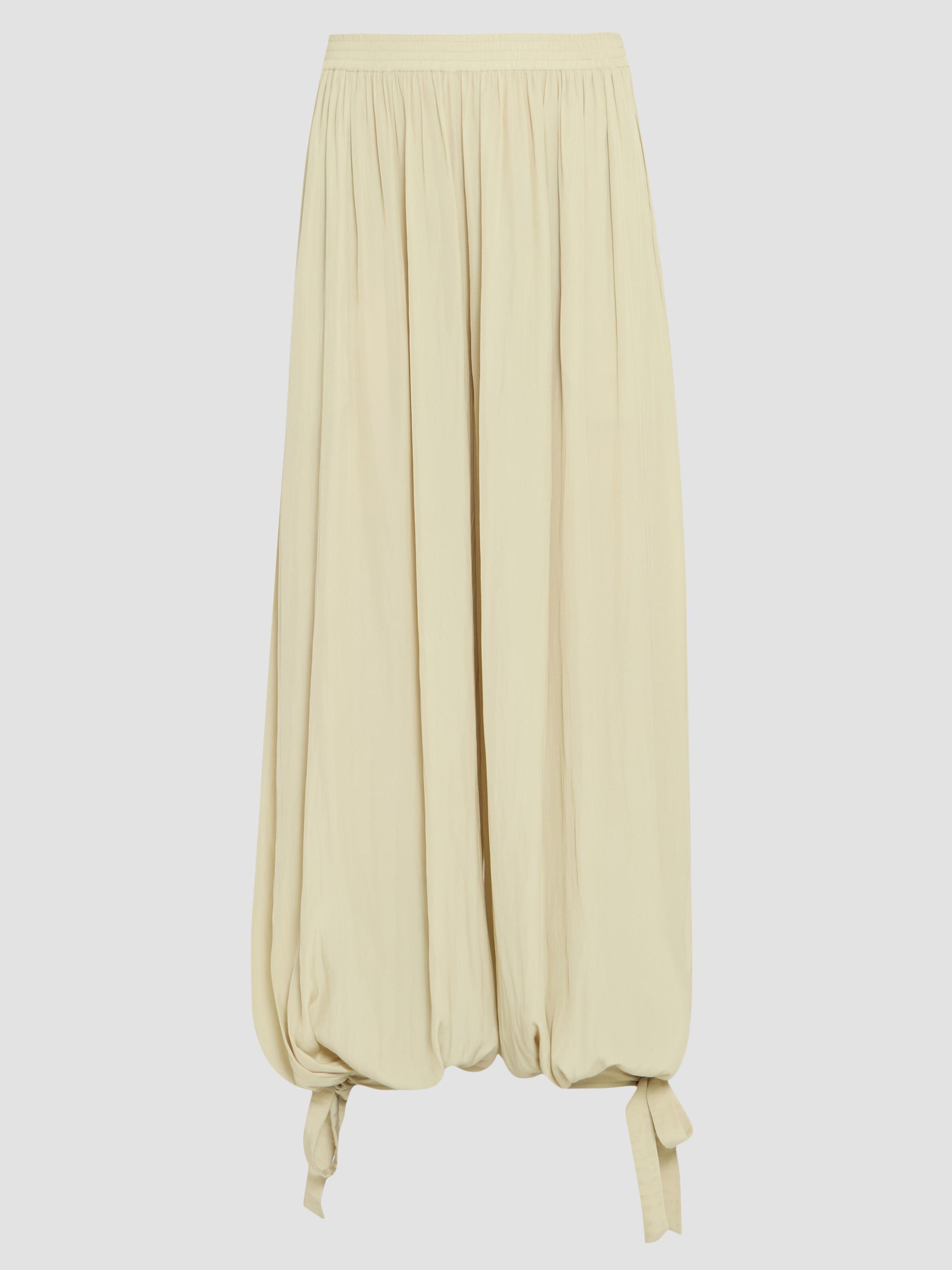 Chloé Women's Pin-Tuck Pleated Parachute Pants - Hay Green | Thumbnail 6