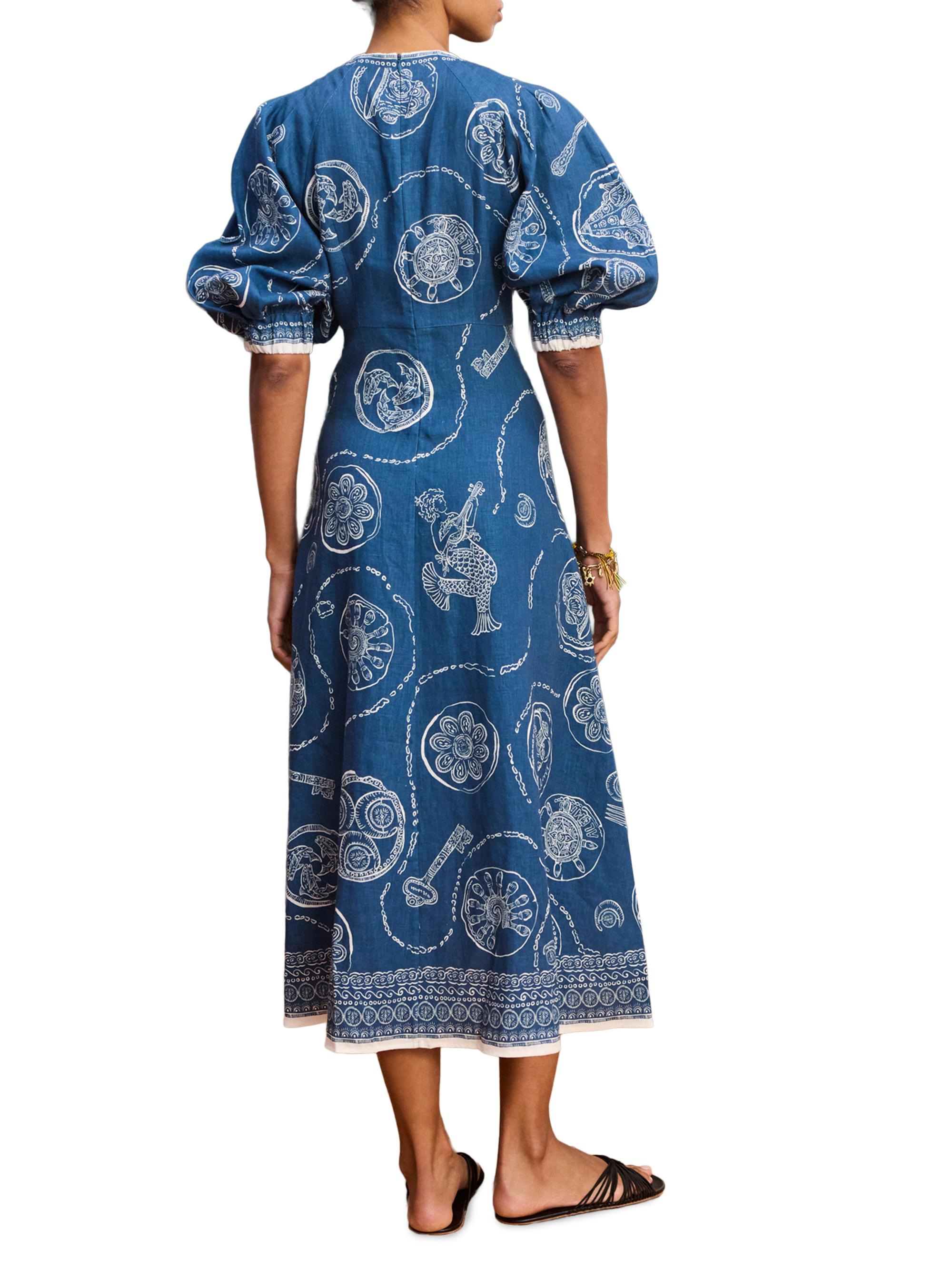 alemais effie puff sleeve midi dress Alemais Effie Puff Sleeve Midi Dress Multi 12,14 and 16