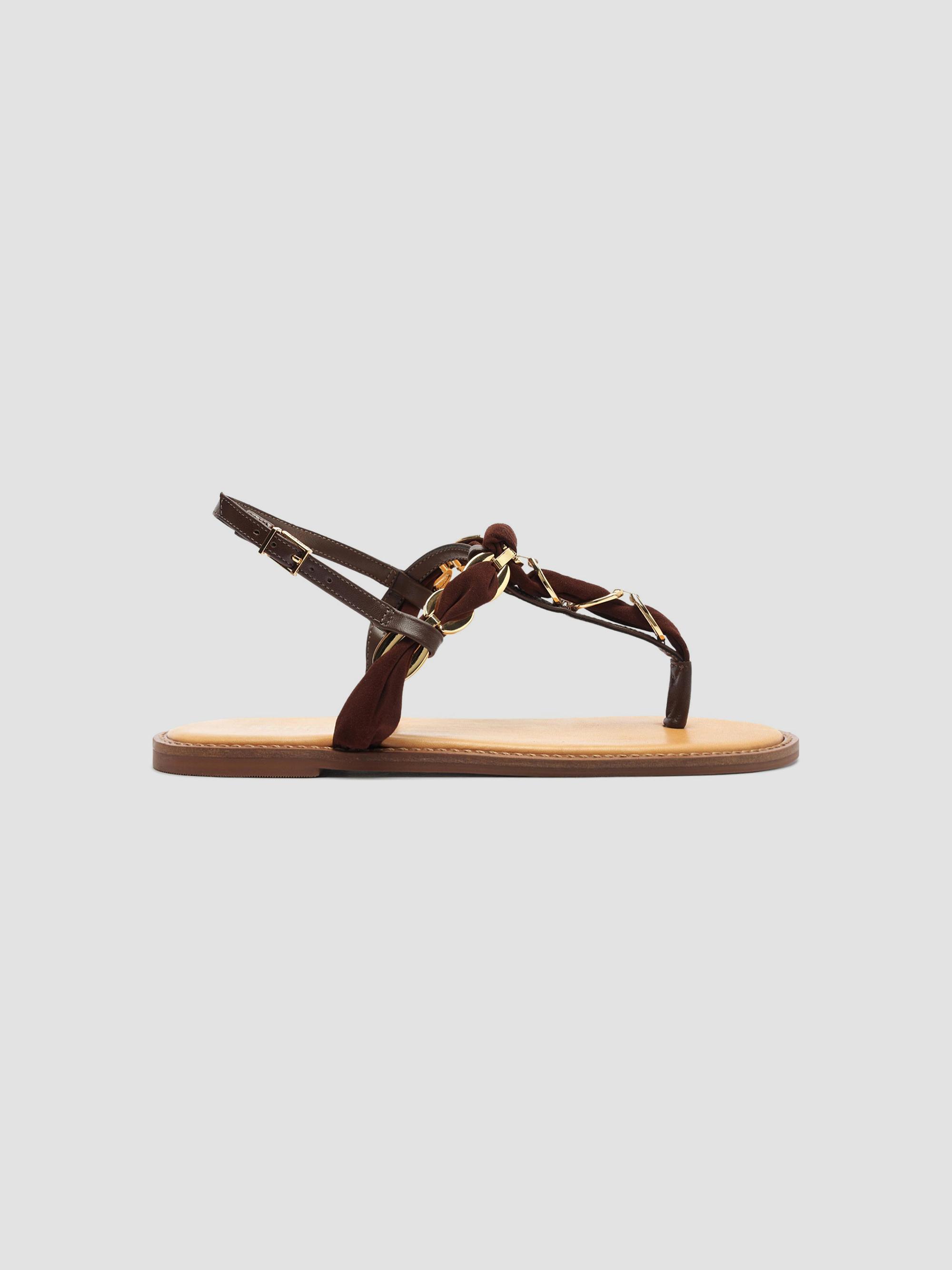 Schutz Women's Camellia Leather Slingback Sandals - Root Brown | Thumbnail 9