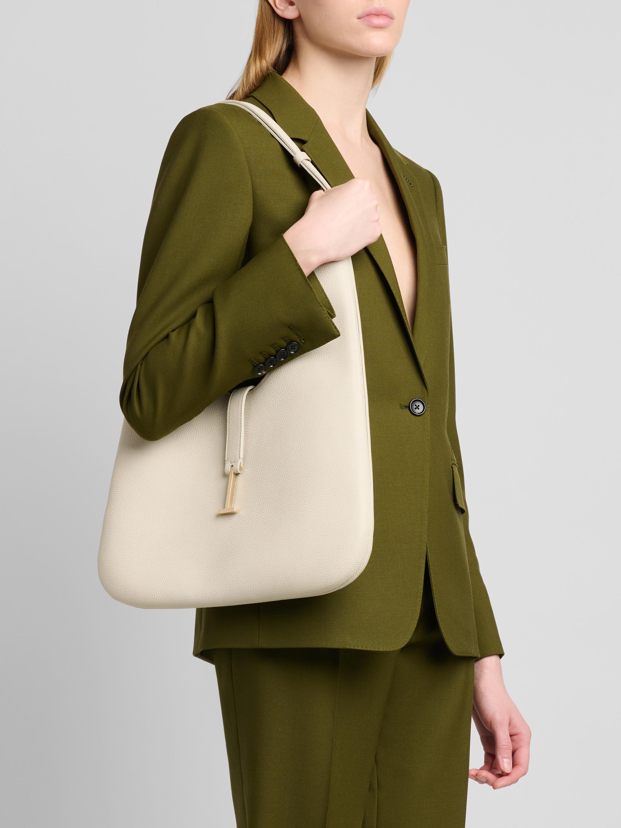 TOM FORD Women's Kara  Leather Hobo Bag - Dove Grey | Thumbnail 3