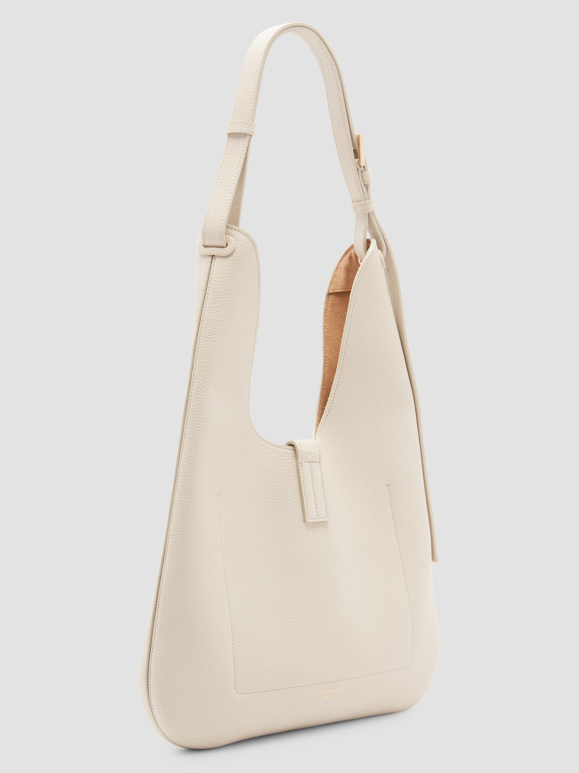 TOM FORD Women's Kara  Leather Hobo Bag - Dove Grey | Thumbnail 5