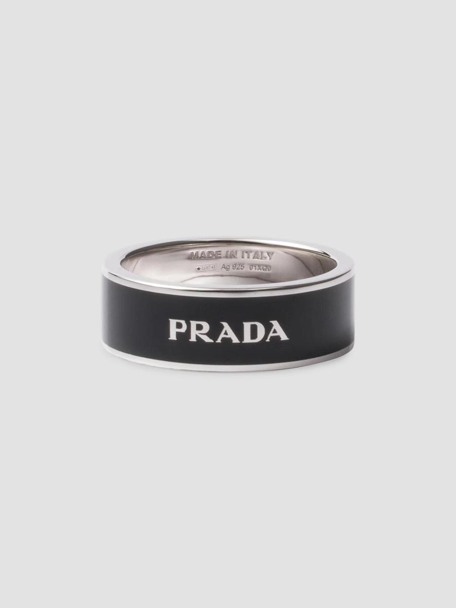 Prada Enameled Silver Ring | Saks Fifth Avenue