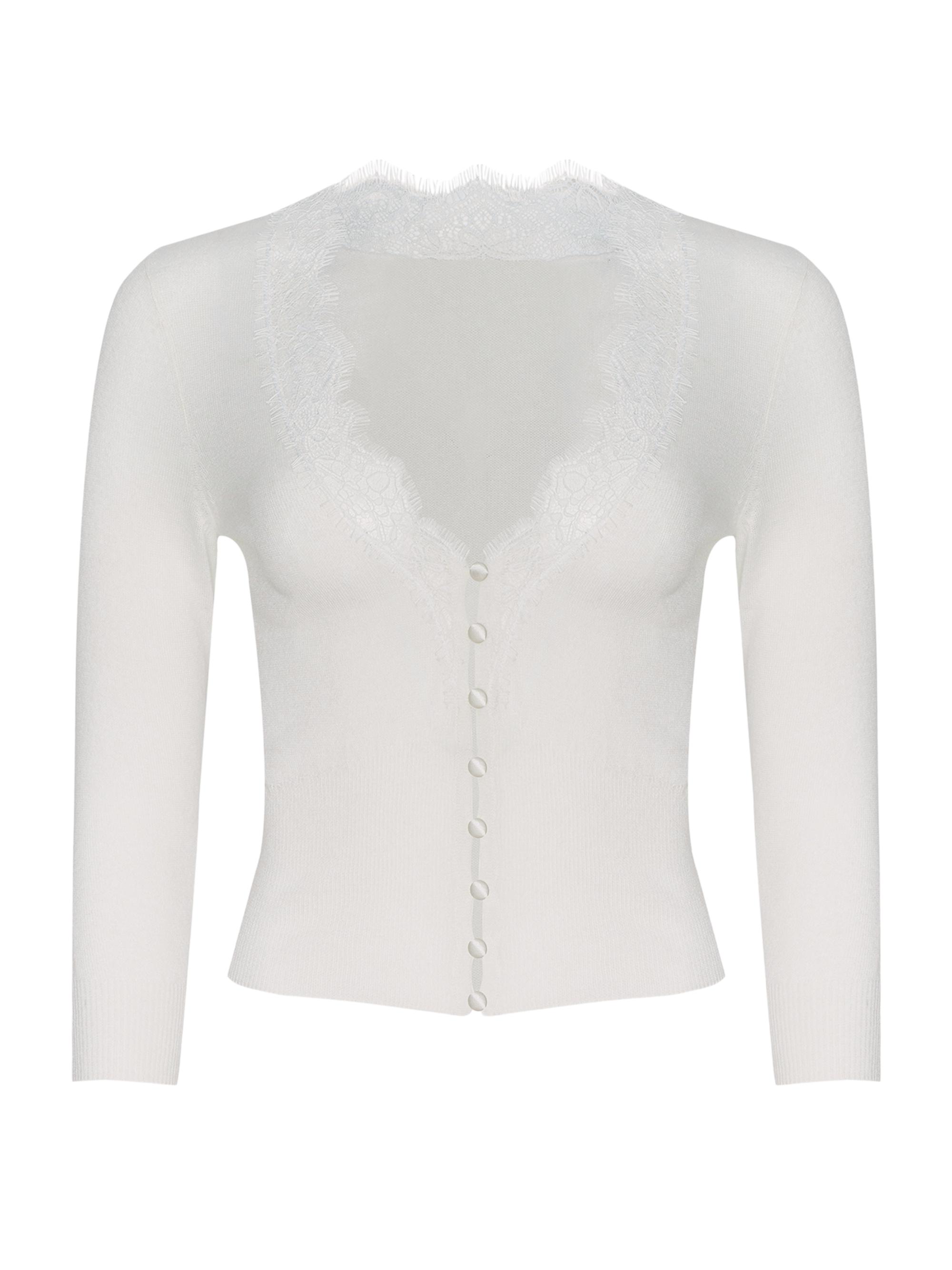 L'AGENCE Women's Eluna Lace-Trim Cardigan -