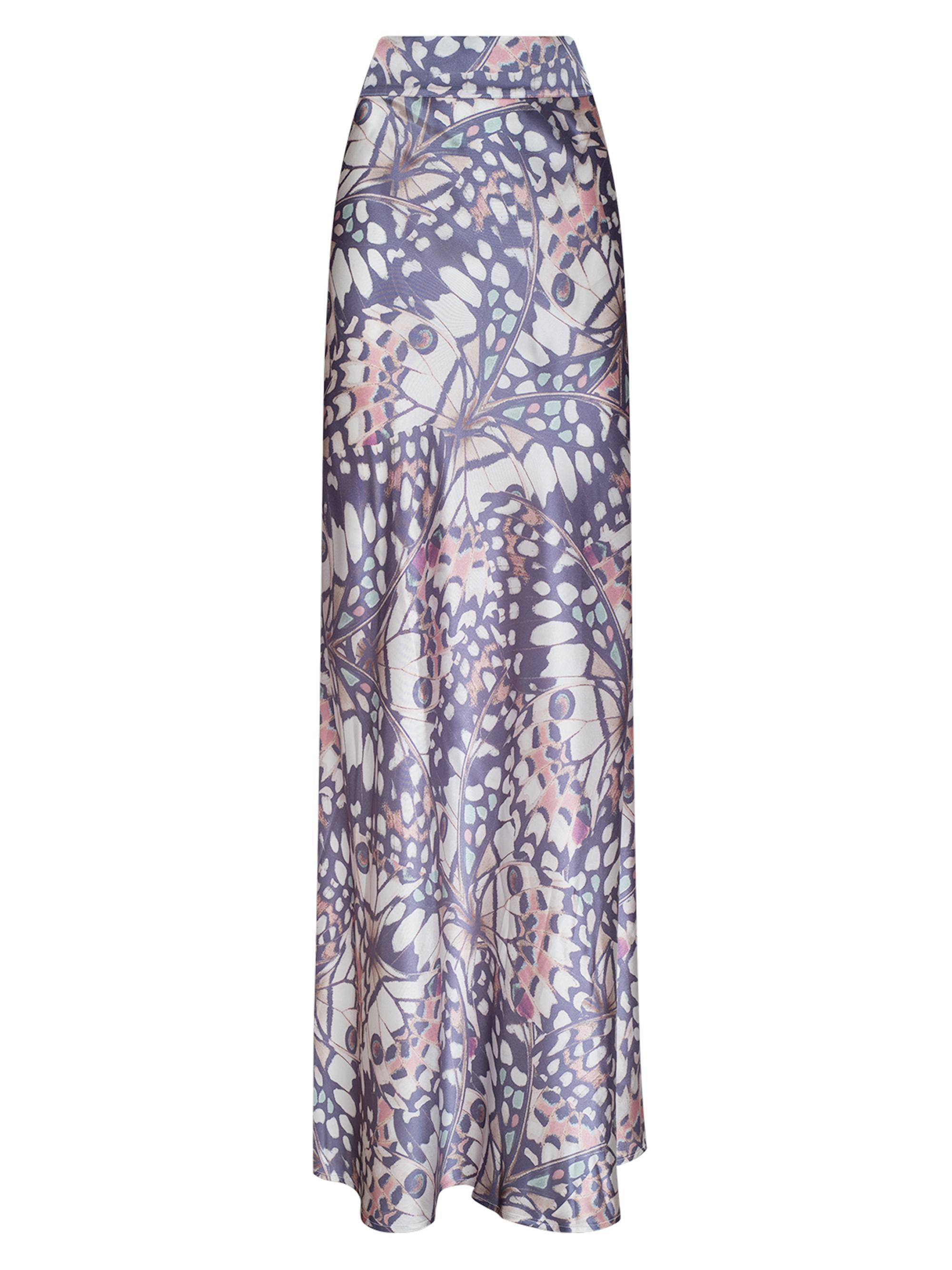 L'AGENCE Women's Ryker Butterfly-Print Silk Maxi Skirt - Multi Butterfly Wing