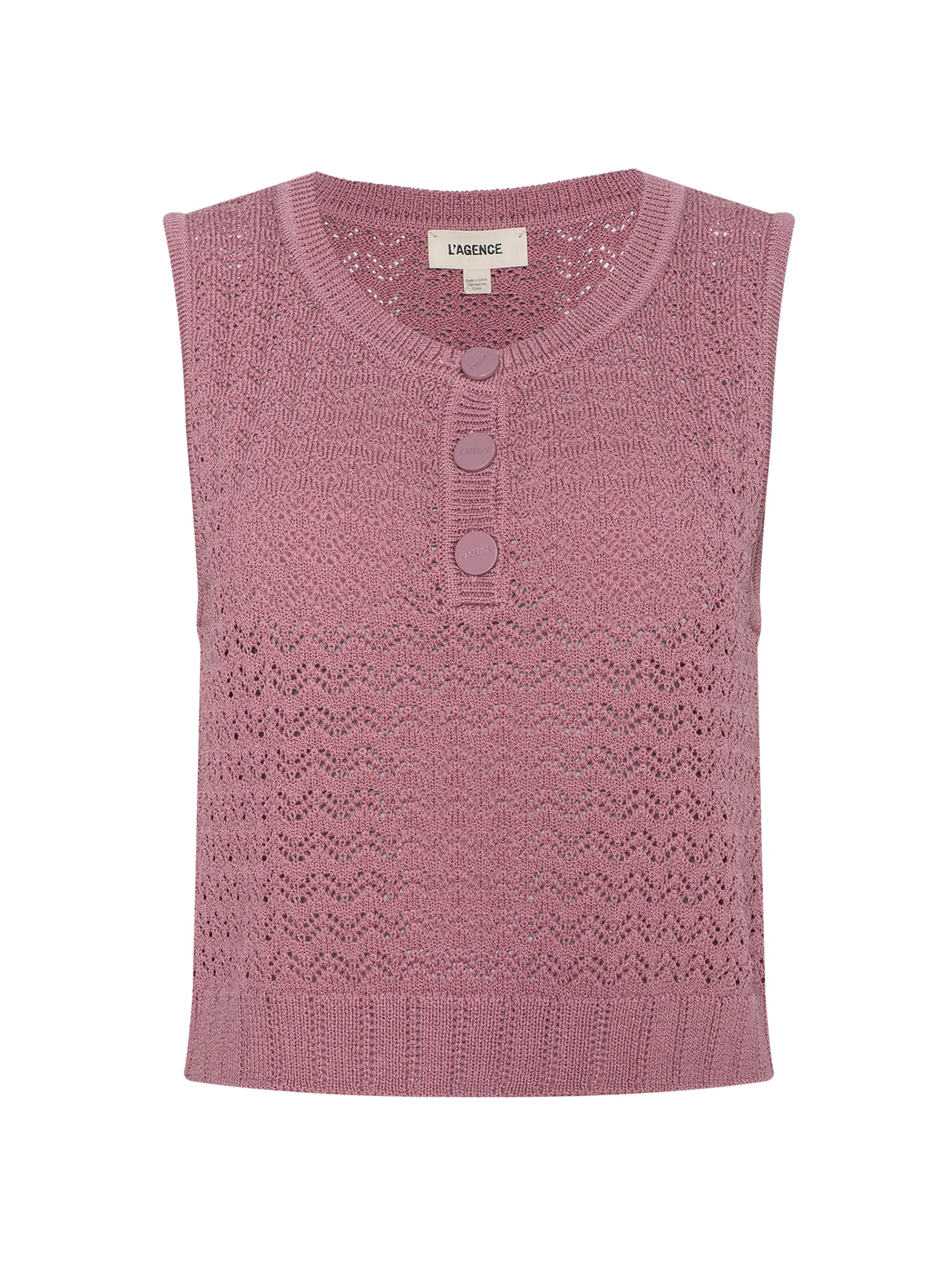 L'AGENCE Women's Carven Pointelle-Knit Tank - Lilas