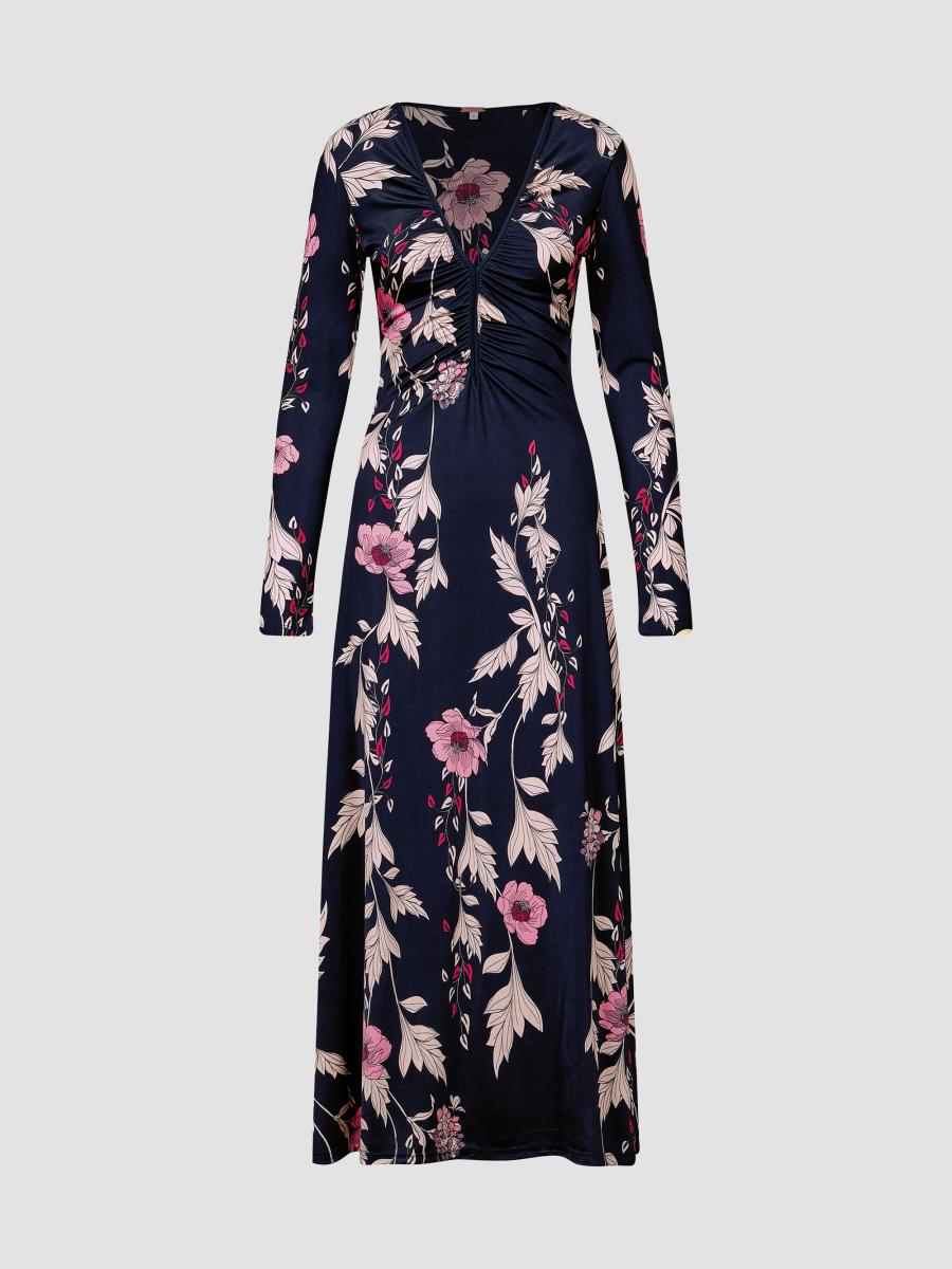 Johanna Ortiz Women's Alma Bordada Maxi Dress In Navy Ecru
