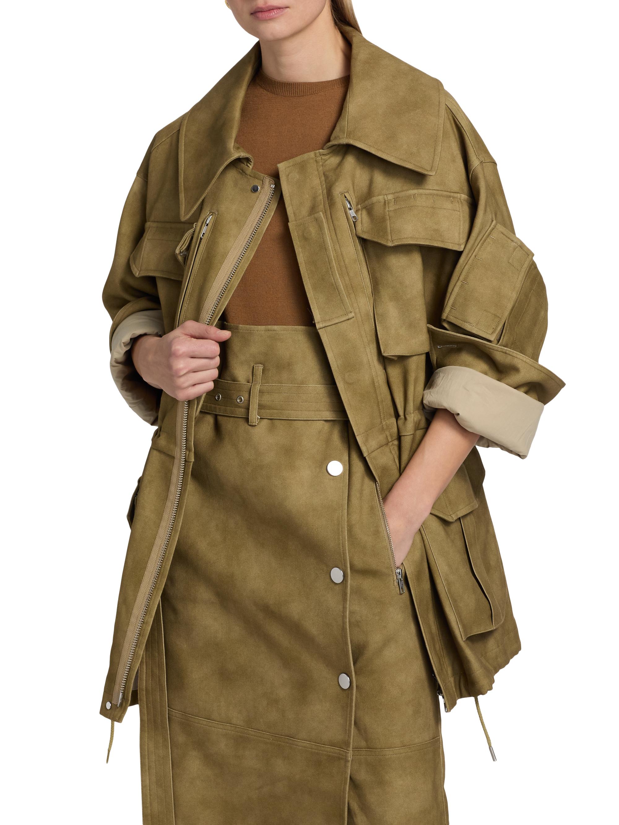 Co Women's Camo tton-Blend Military Jacket - Khaki | Thumbnail 3