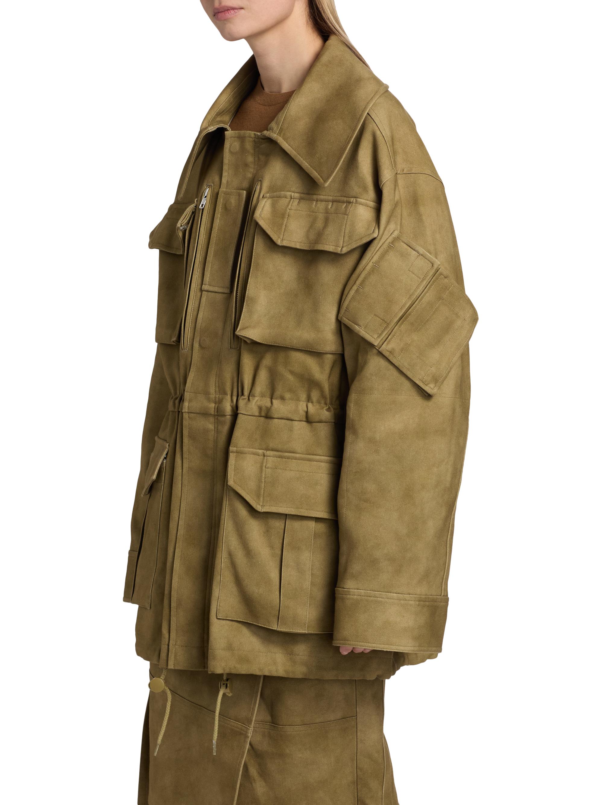 Co Women's Camo tton-Blend Military Jacket - Khaki | Thumbnail 4