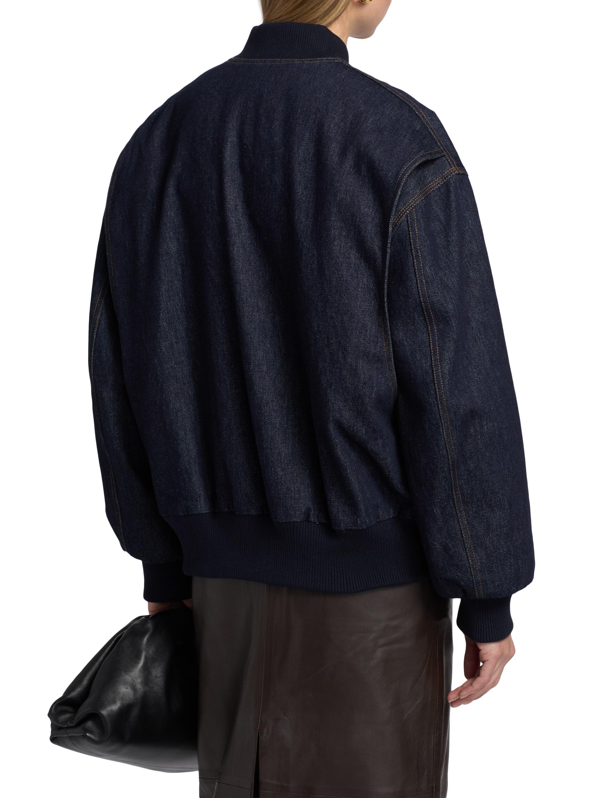 Co Women's Denim tton Bomber Jacket - Indigo | Thumbnail 5