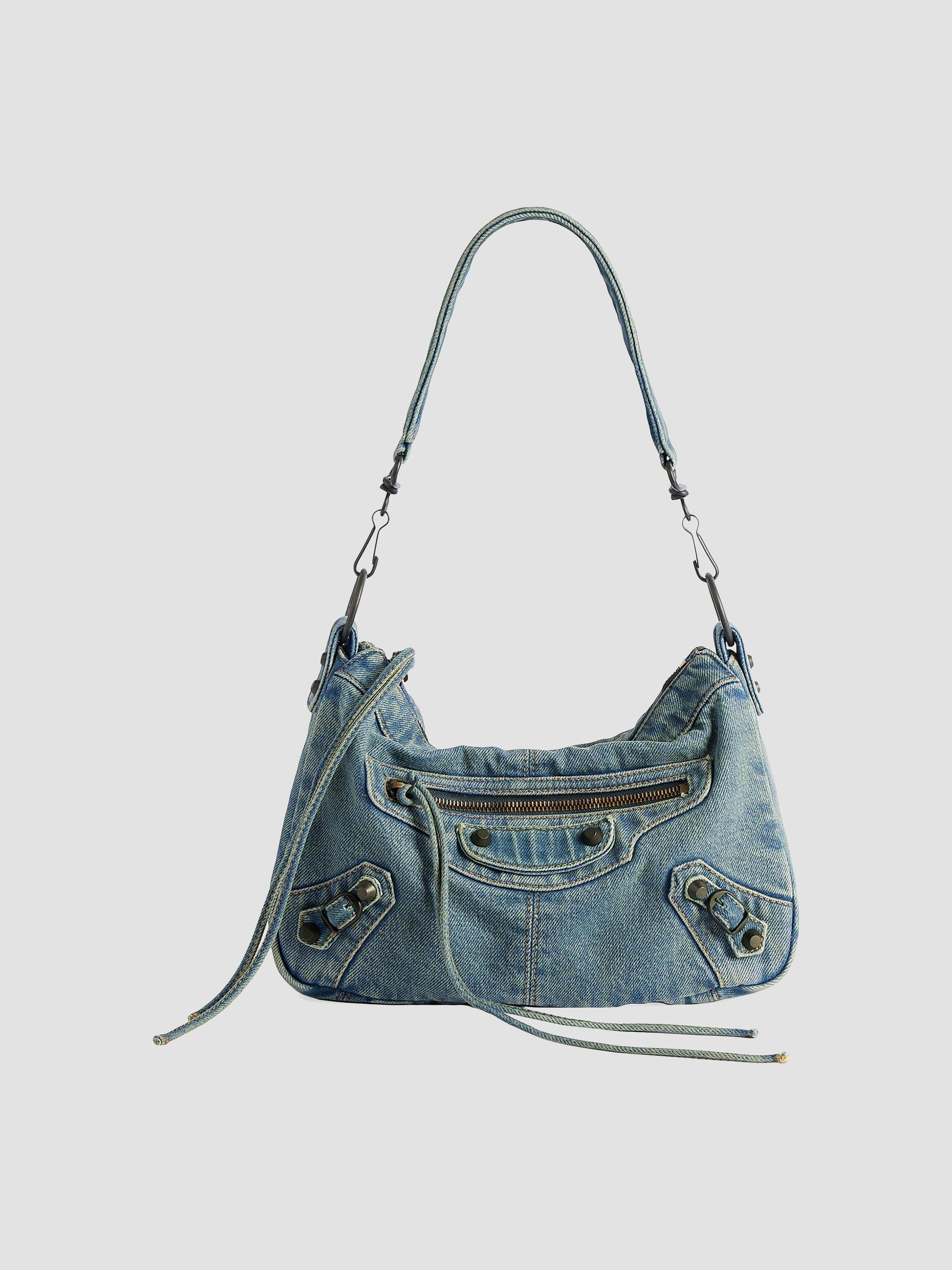 ✨新品✨ BALENCIAGA　ワンショルダーバッグ　BBロゴ　モノグラム　水色 Balenciaga Le City Moto Bag | Saks Fifth Avenue