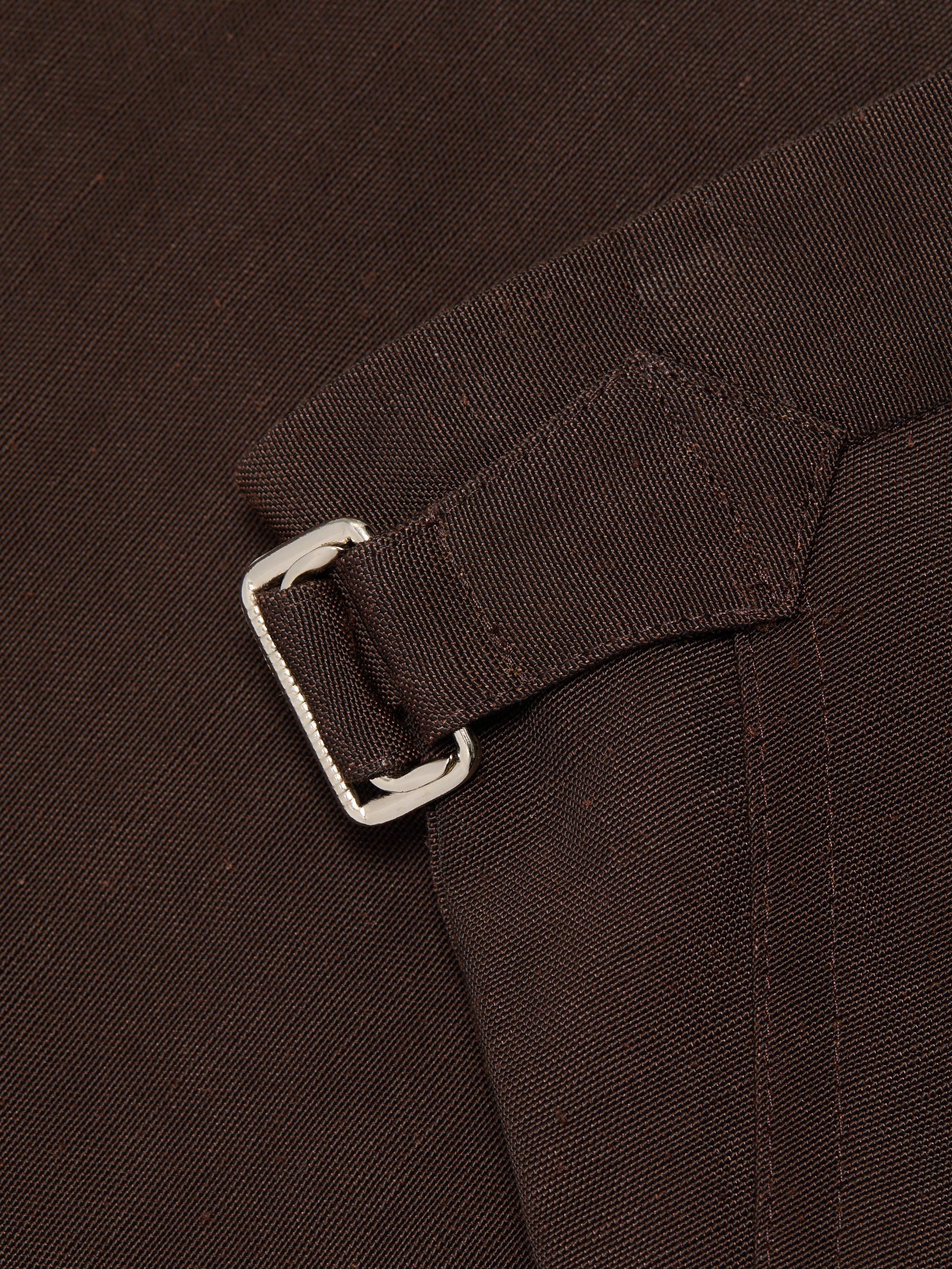 Co Women's Tailored Linen-Blend Pencil Skirt - Chocolate | Thumbnail 7