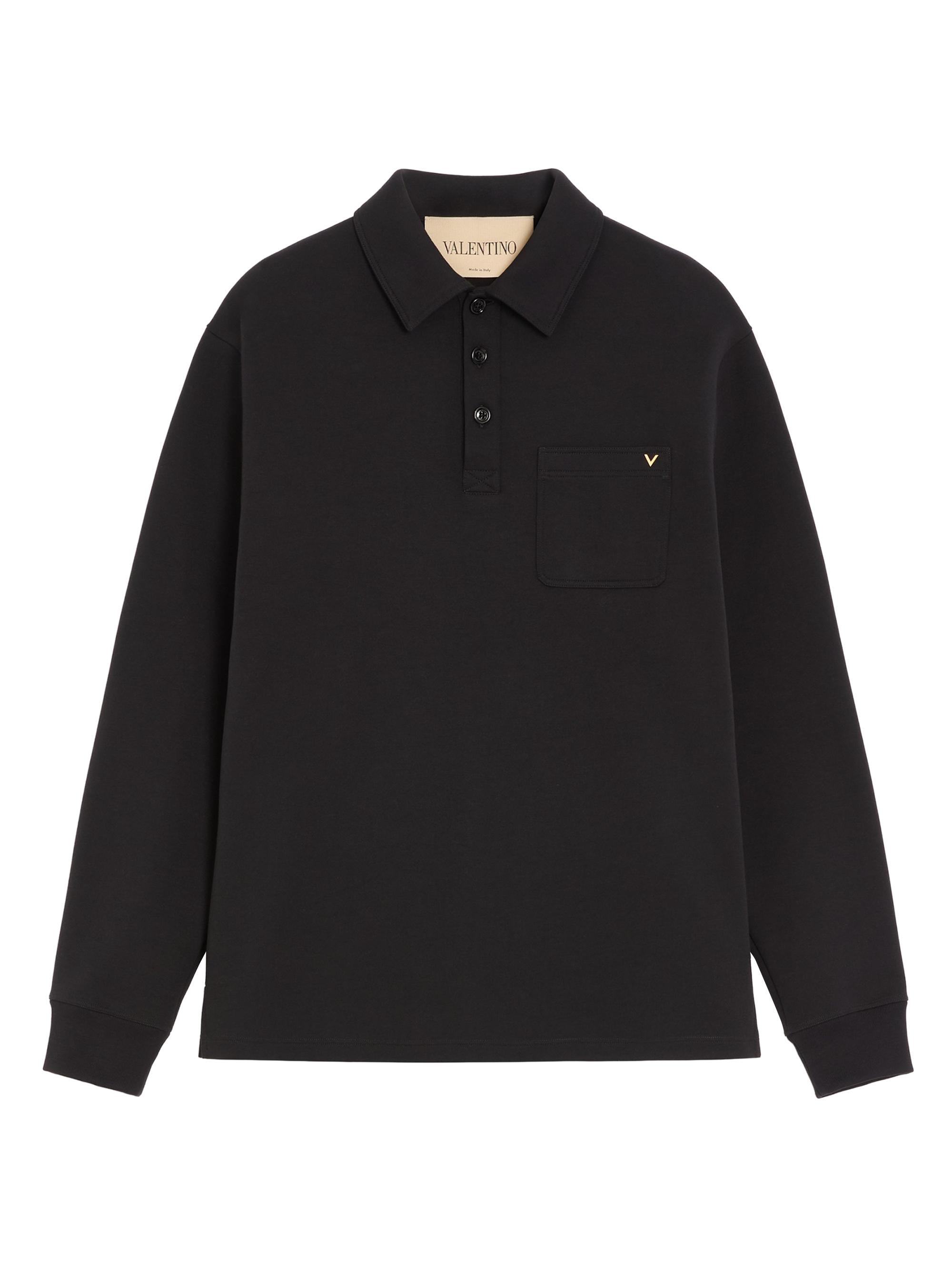 Valentino Garavani Cotton Polo Shirt with VGold | Saks Fifth Avenue