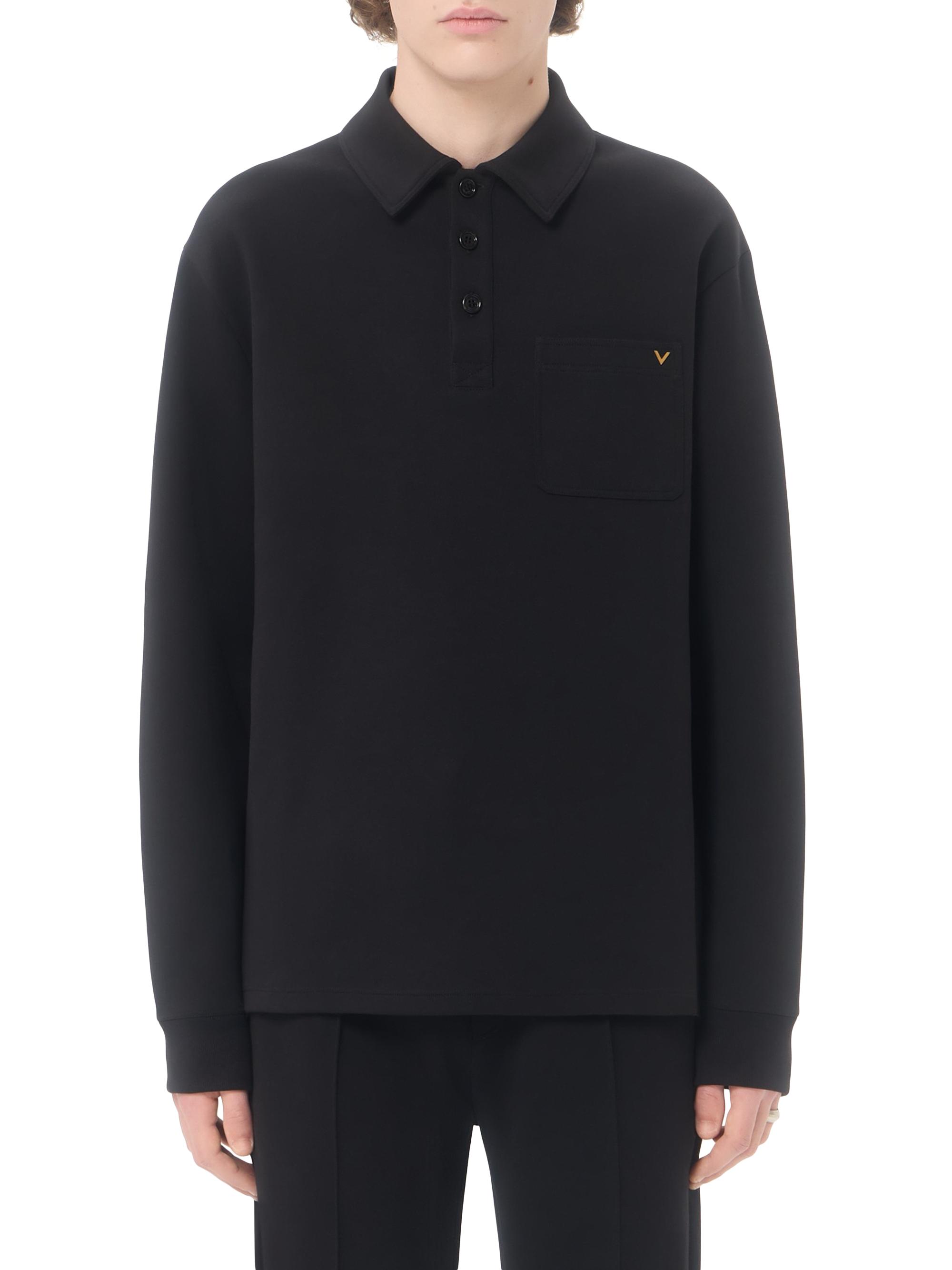 Valentino Garavani Cotton Polo Shirt with VGold | Saks Fifth Avenue