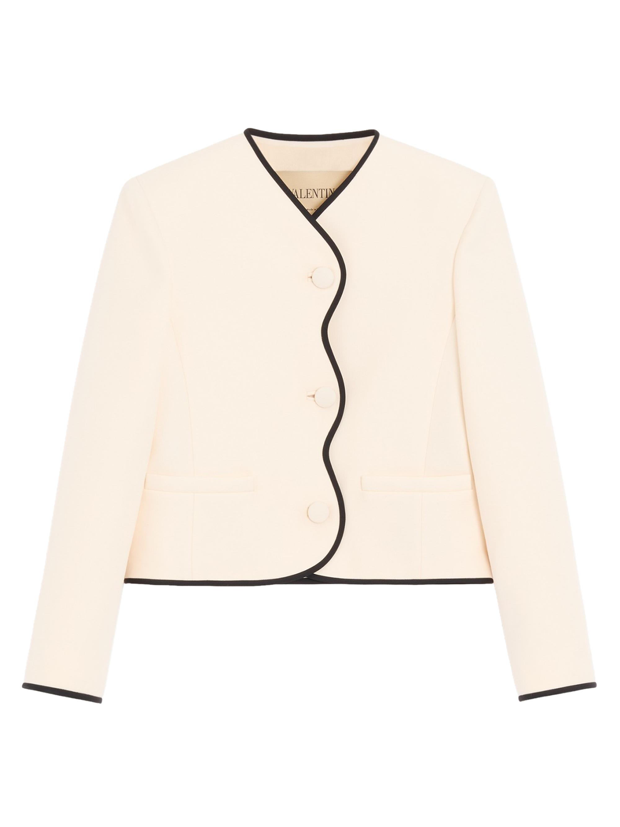 Valentino Garavani Women's Crepe Couture Jacket - Vanilla Black