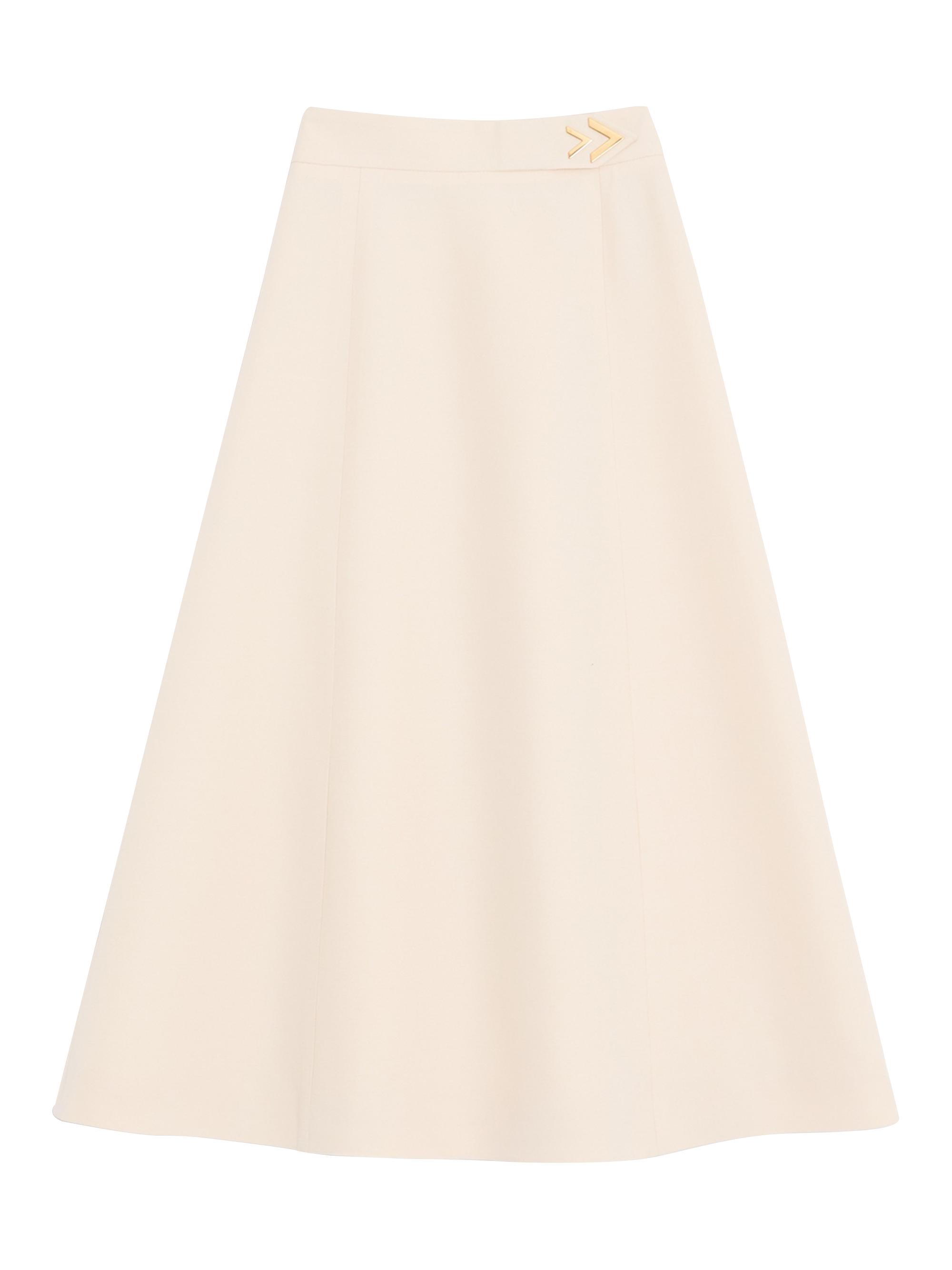 Valentino Garavani Women's Crepe Couture Midi Skirt - Vanilla