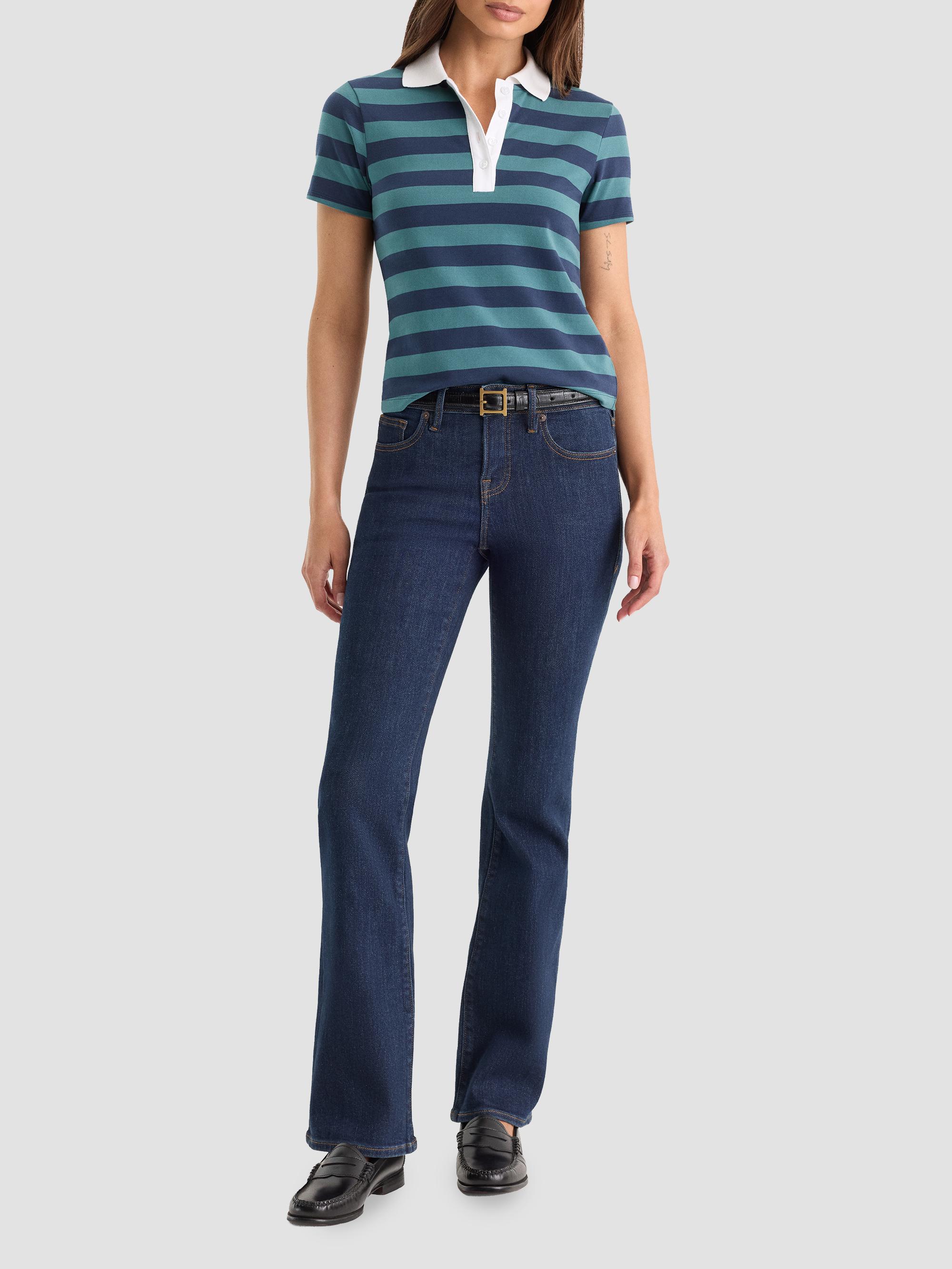 Good American Women's Good Low Rise Boot-Cut Jeans - Indigo | Thumbnail 2