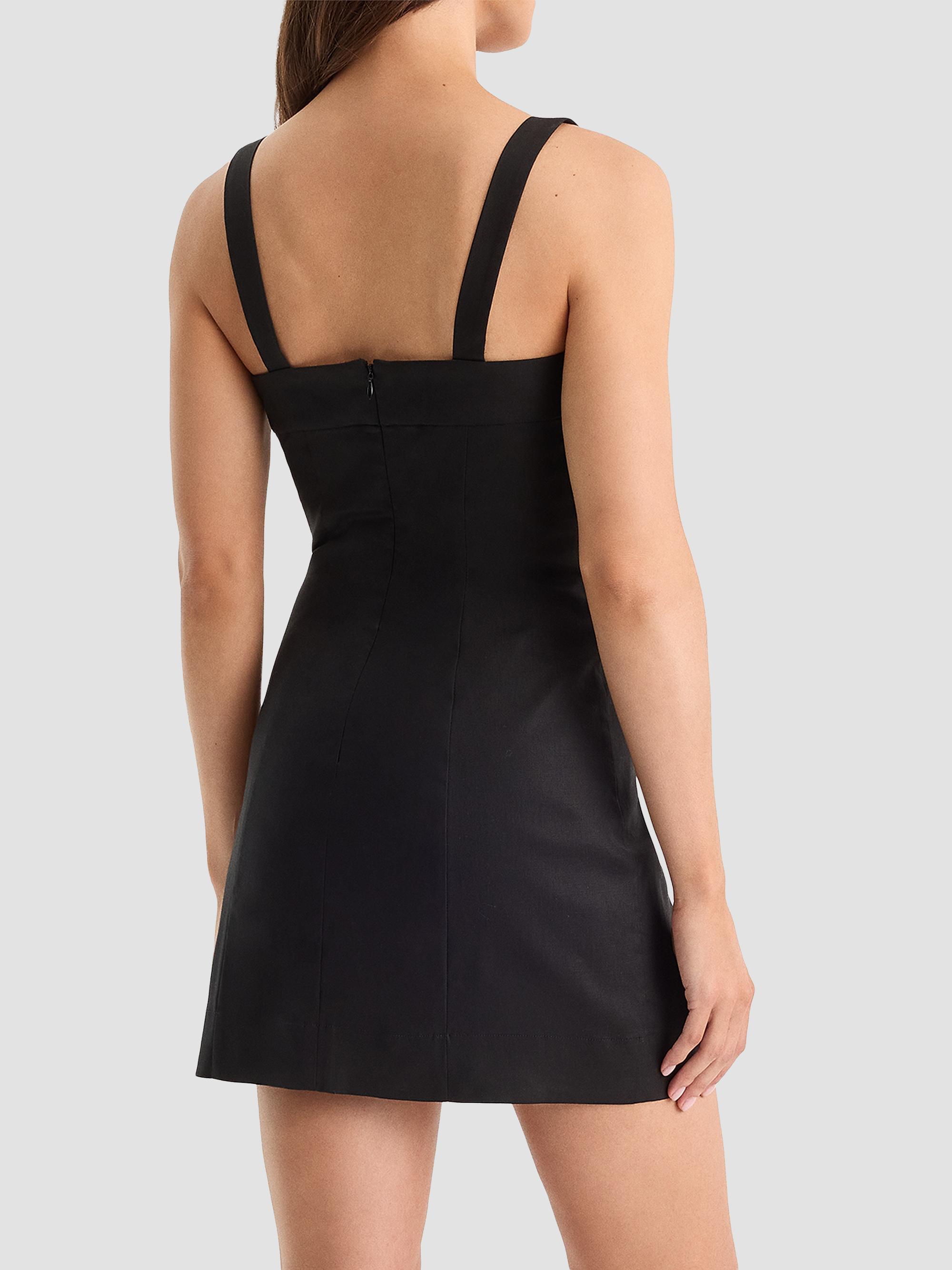 Good American Women's The Structured Mini Dress - Black | Thumbnail 3