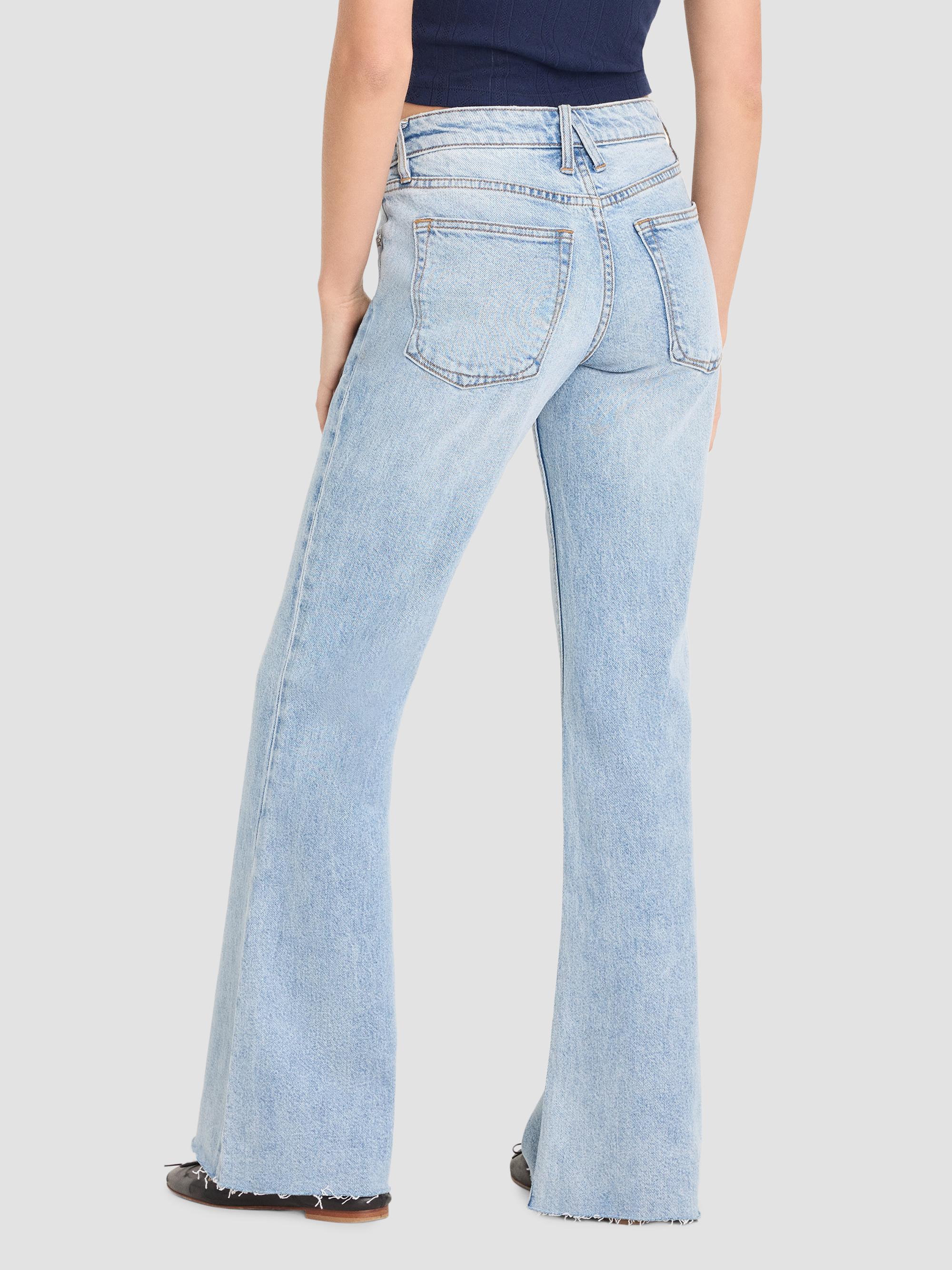 Good American Women's Vintage Low-Rise Relaxed Flare Jeans - Indigo | Thumbnail 3