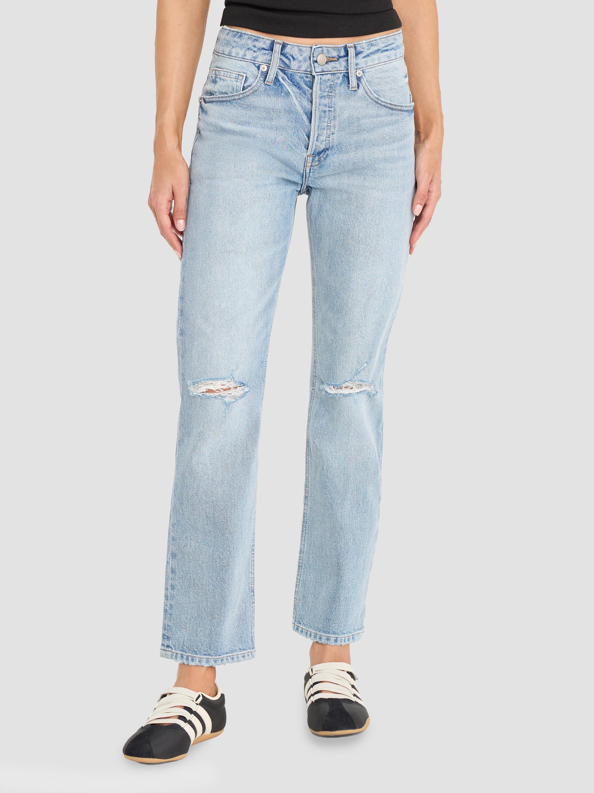 Good American Women's Vintage Straight Ankle Mid-Rise Jeans - Indigo