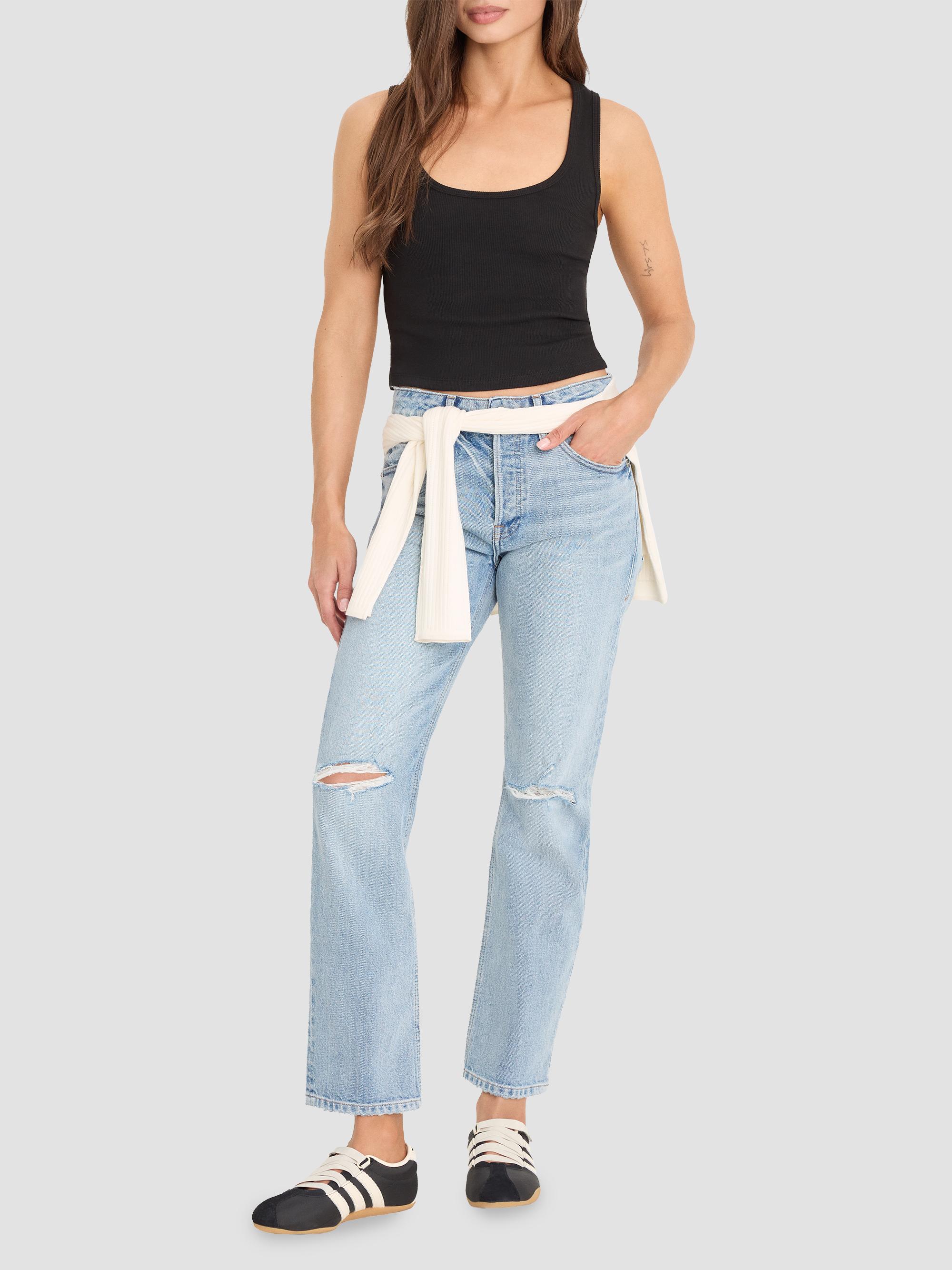 Good American Women's Vintage Straight Ankle Mid-Rise Jeans - Indigo | Thumbnail 2