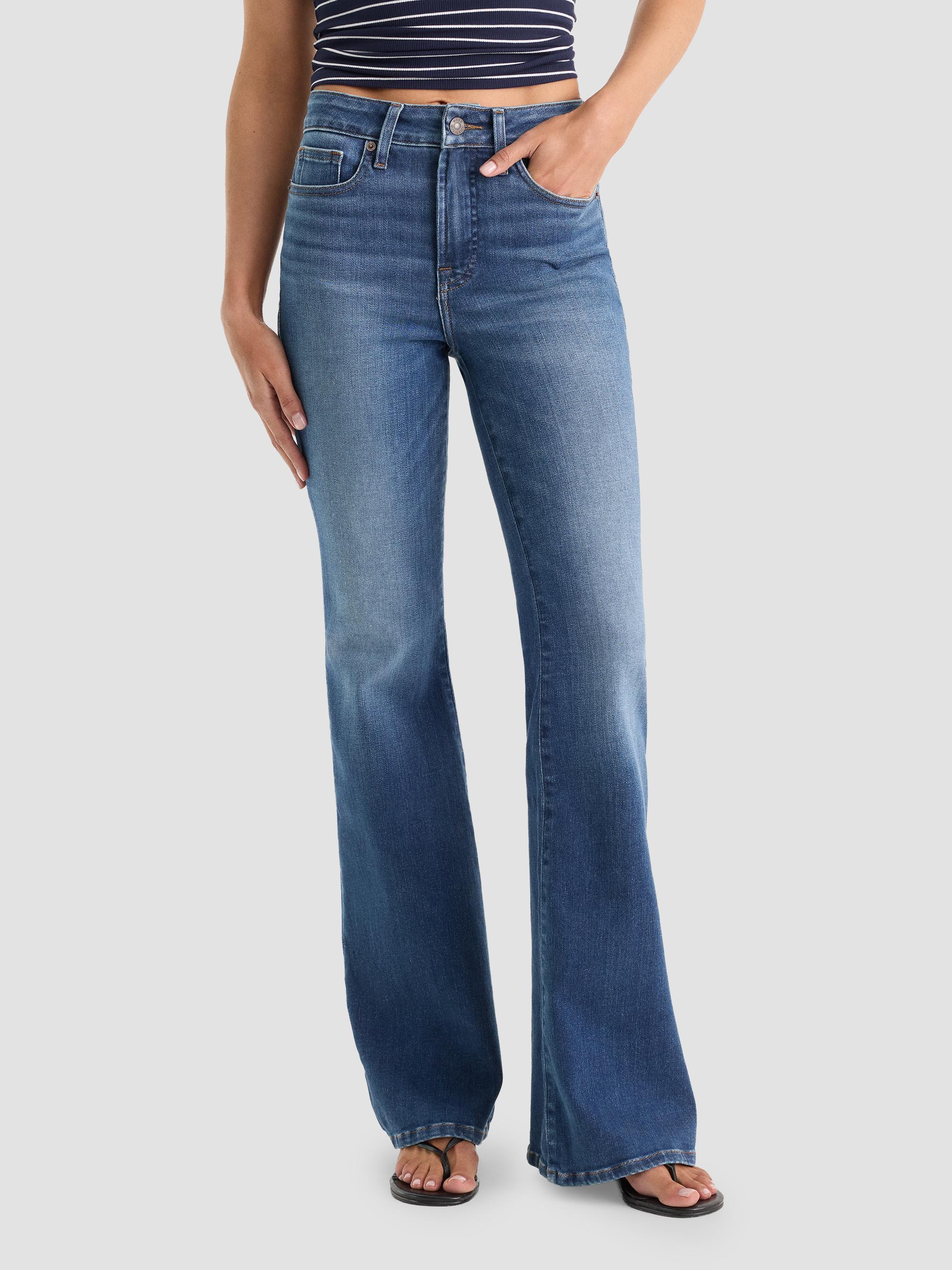 Good American Women's Soft Tech Good Legs Flare Jeans - Indigo