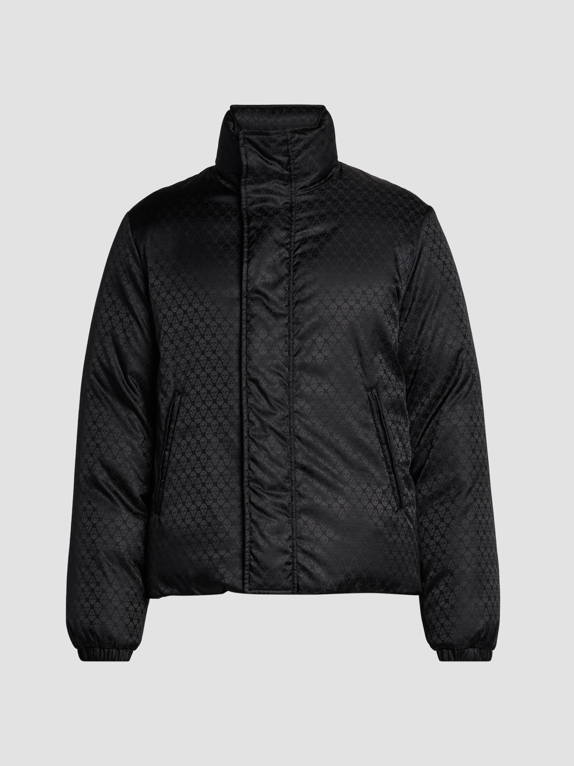 McQueen Men's Skull Jacquard Nylon Coat - Black