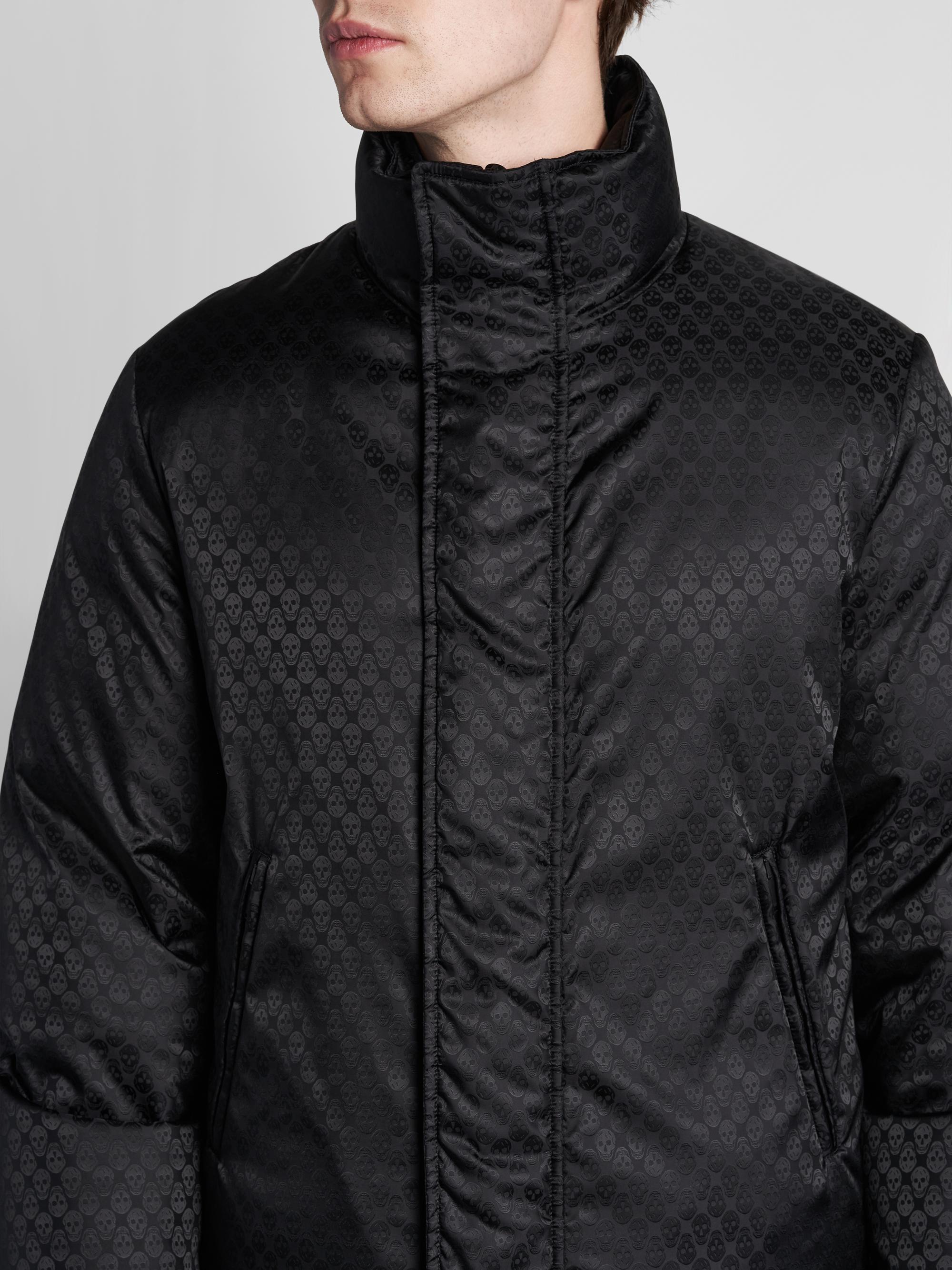 McQueen Men's Skull Jacquard Nylon Coat - Black | Thumbnail 6