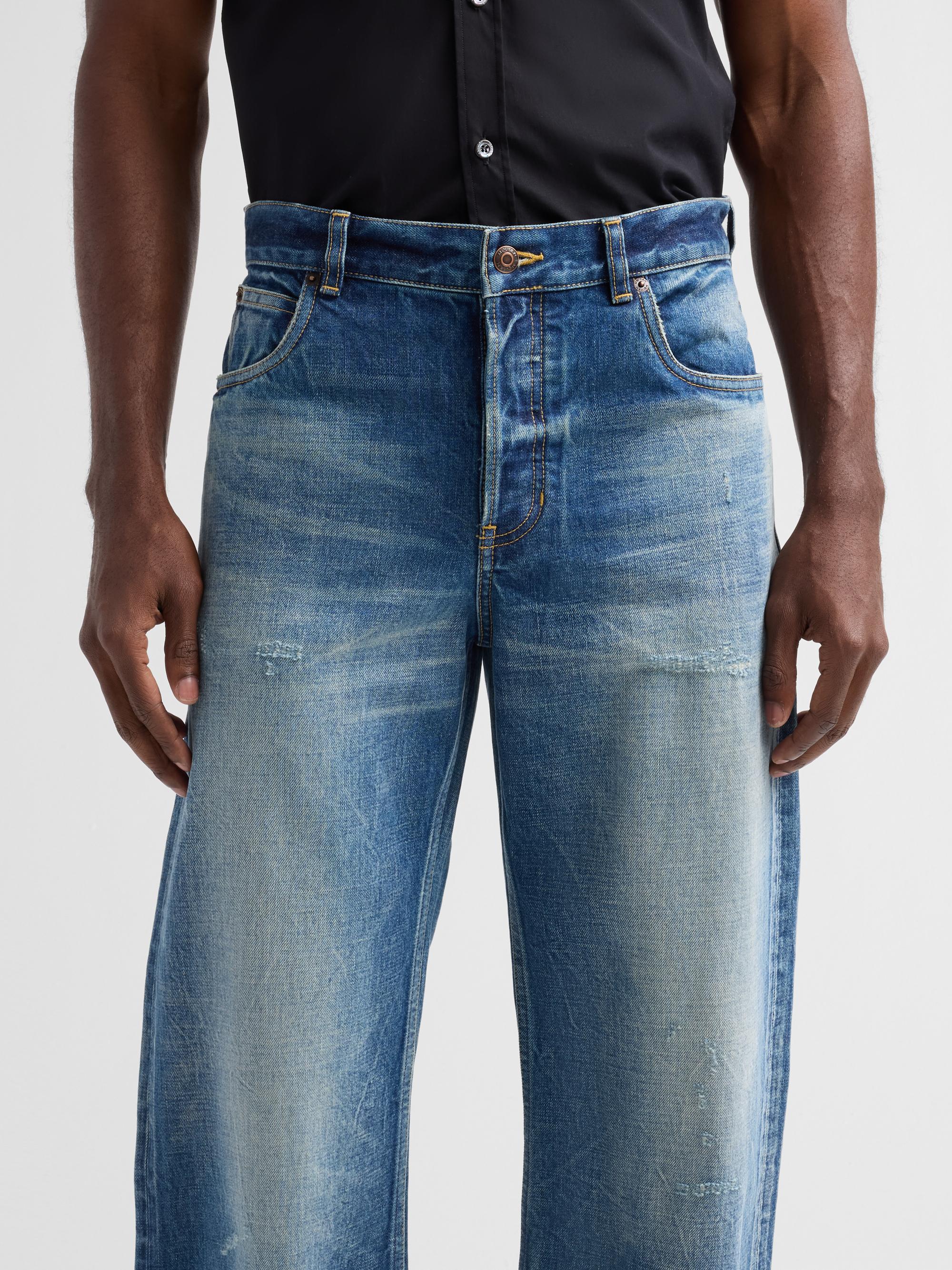 McQueen Men's Five-Pocket Relaxed-Fit Jeans - Blue Washed | Thumbnail 5