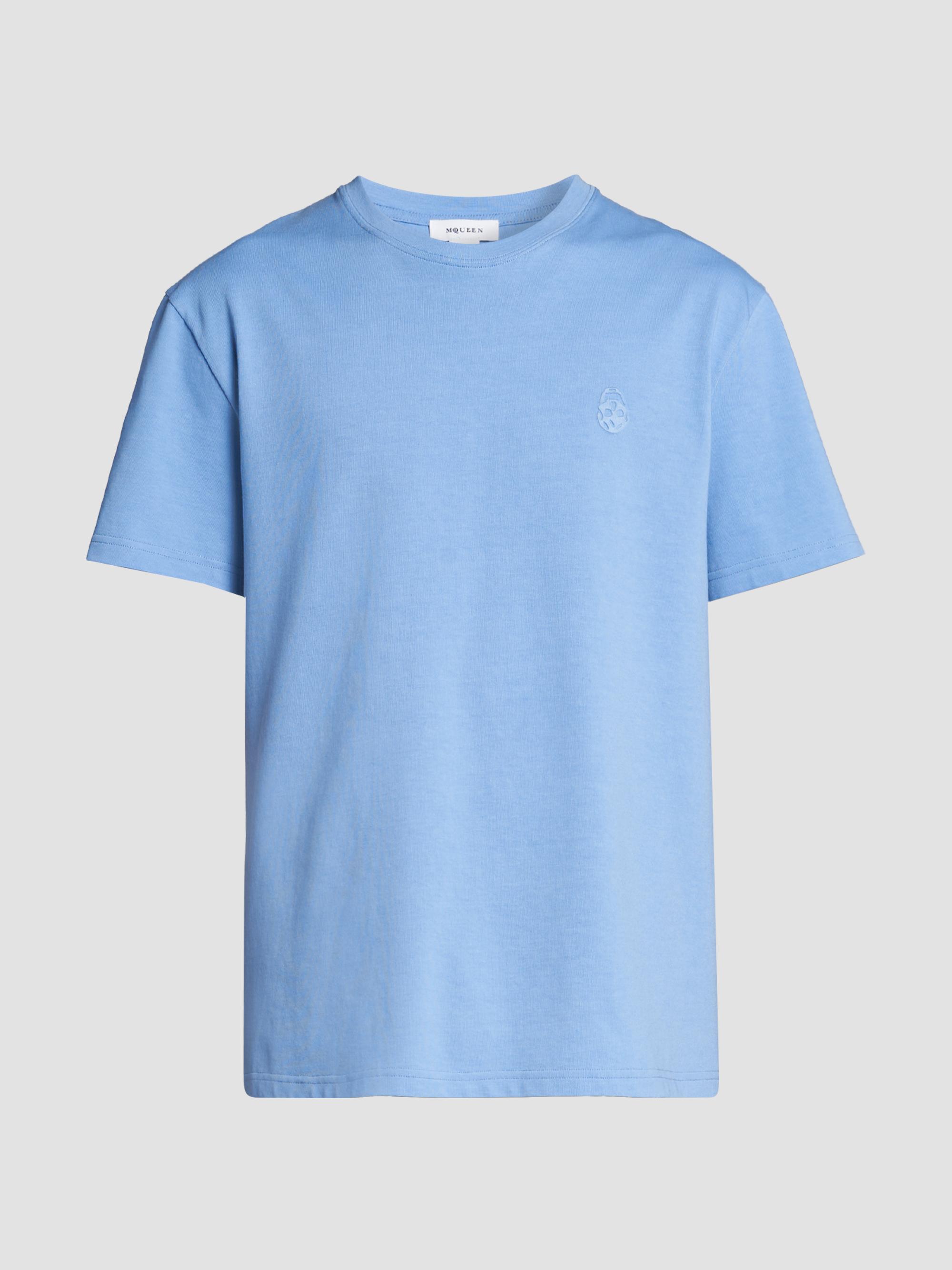 McQueen Men's Cotton Jersey Crewneck T-Shirt - Bath House Blue
