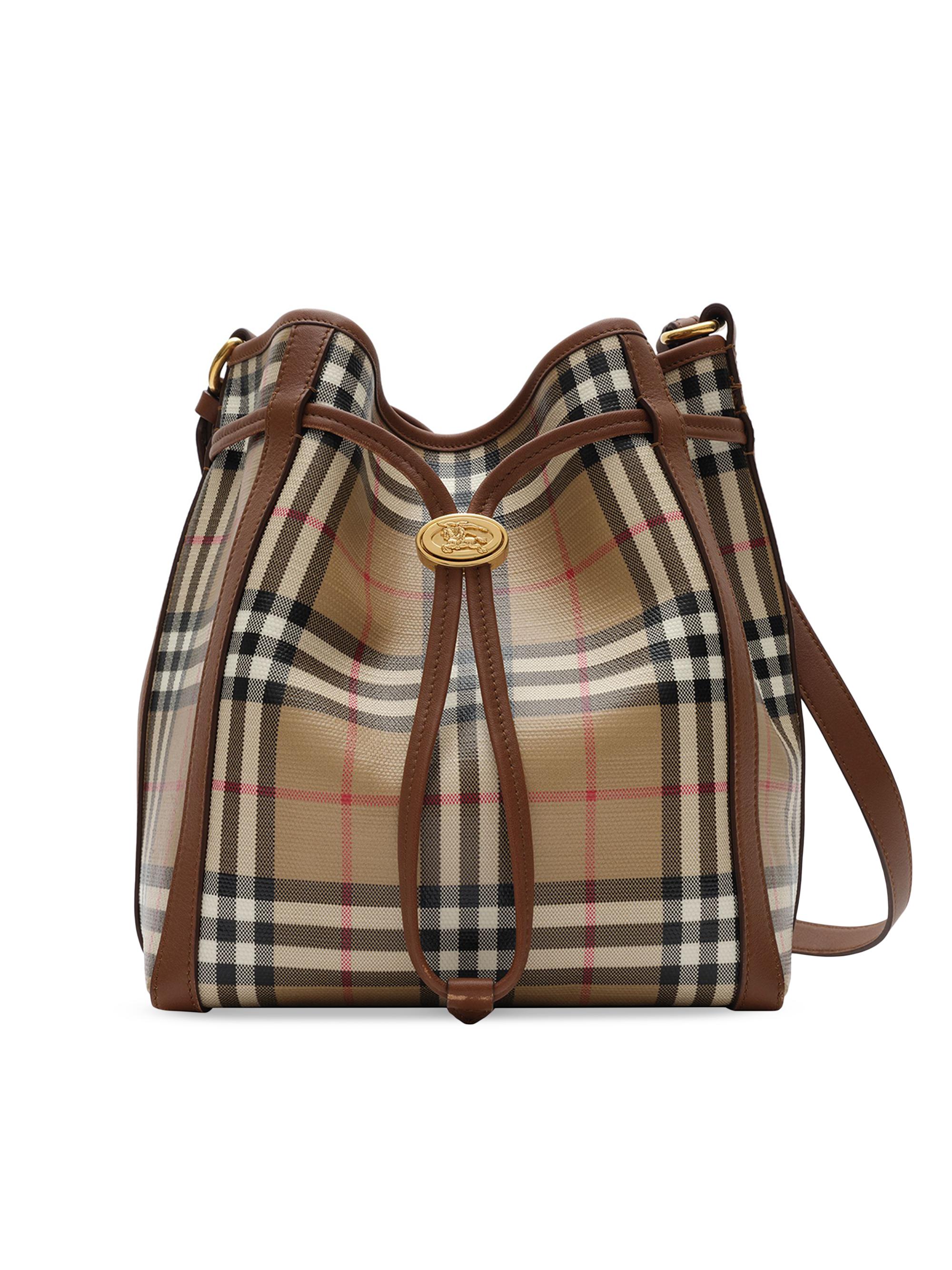 Burberry Women's Mini Check Bucket Bag - Archive Beige | Thumbnail 5