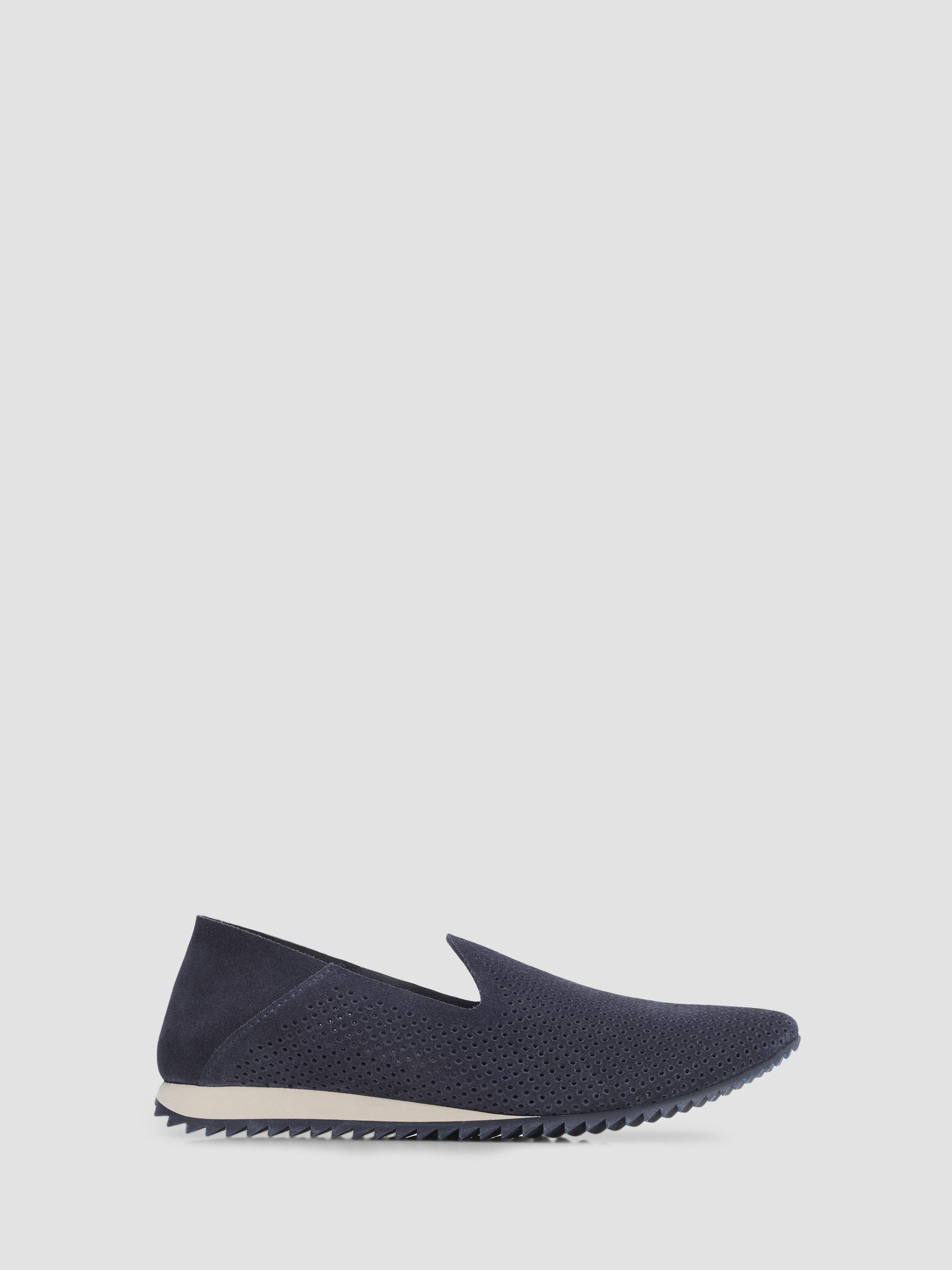 Pedro Garcia Women's Cristiane Perforated Suede Loafers - Navy Castoro