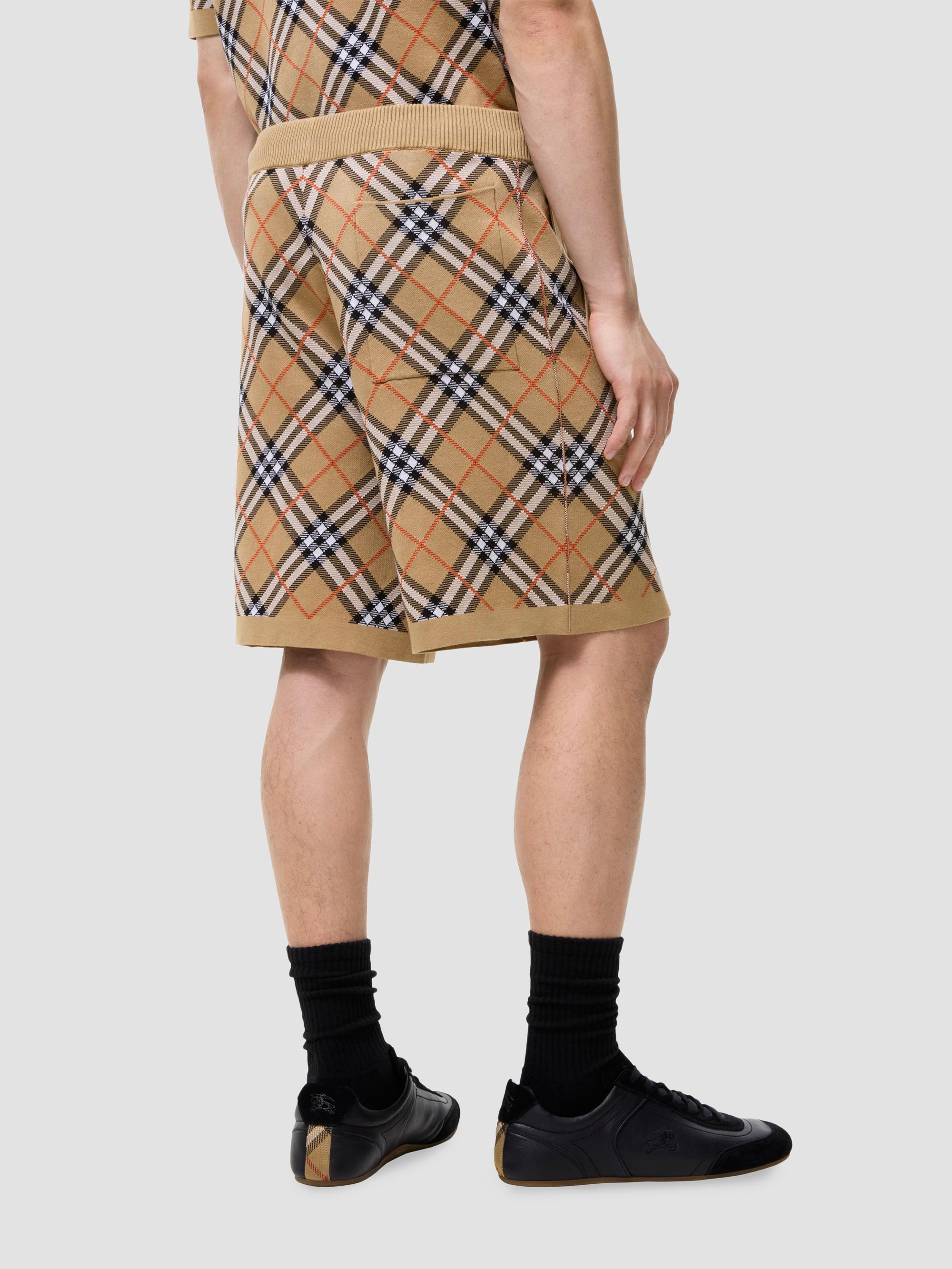 Burberry Gawain Check Knit Shorts | Saks Fifth Avenue
