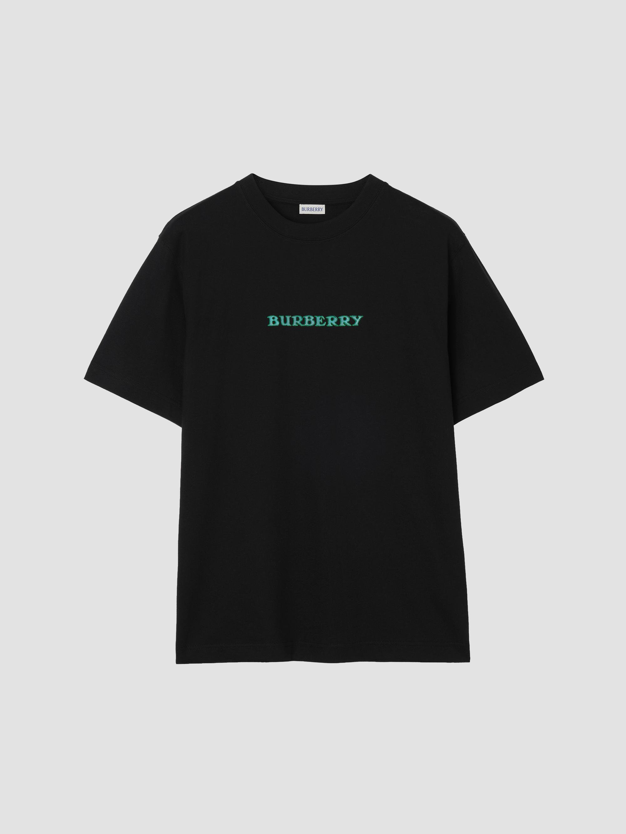 Burberry Check Shoulder Cotton T-Shirt | Saks Fifth Avenue