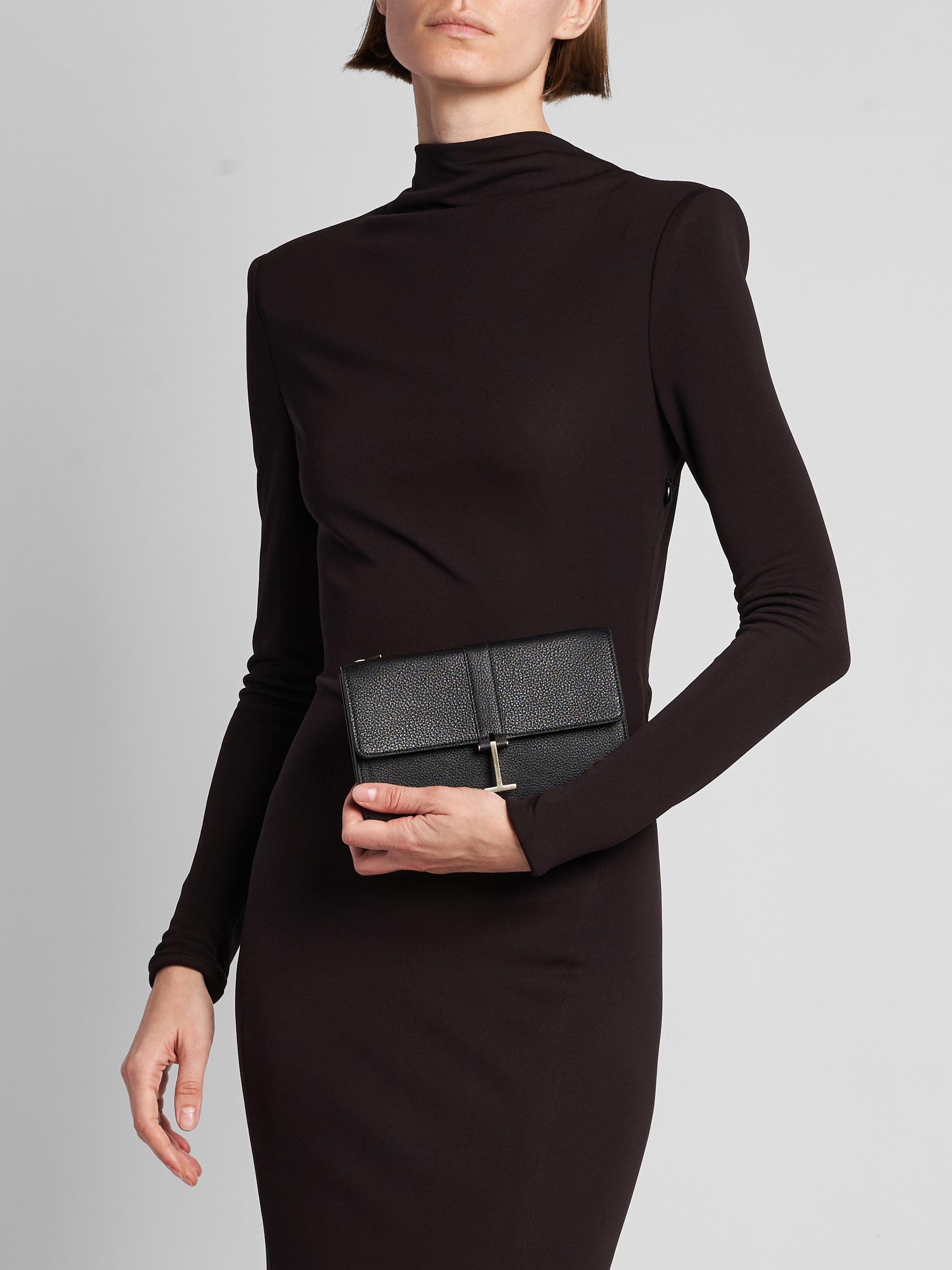 TOM FORD Women's Kara Leather Wristlet - Black | Thumbnail 2