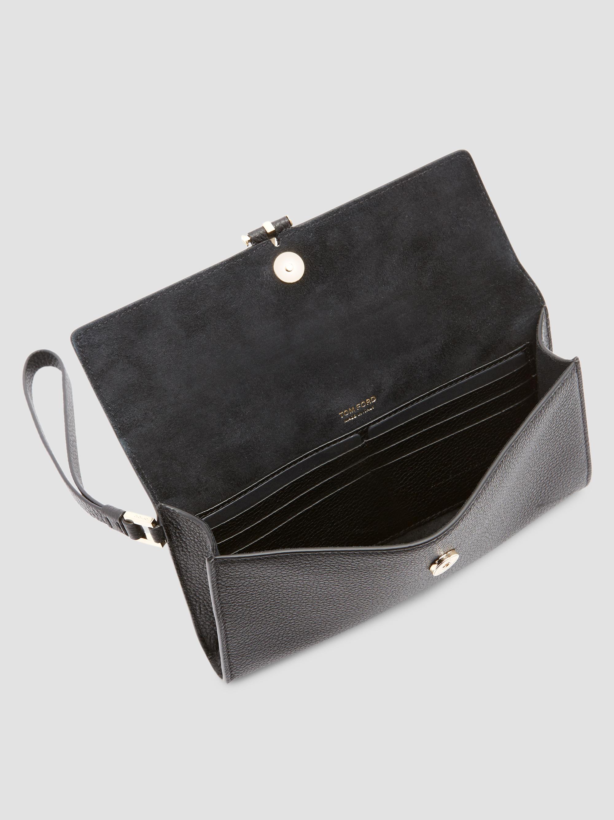 TOM FORD Women's Kara Leather Wristlet - Black | Thumbnail 3