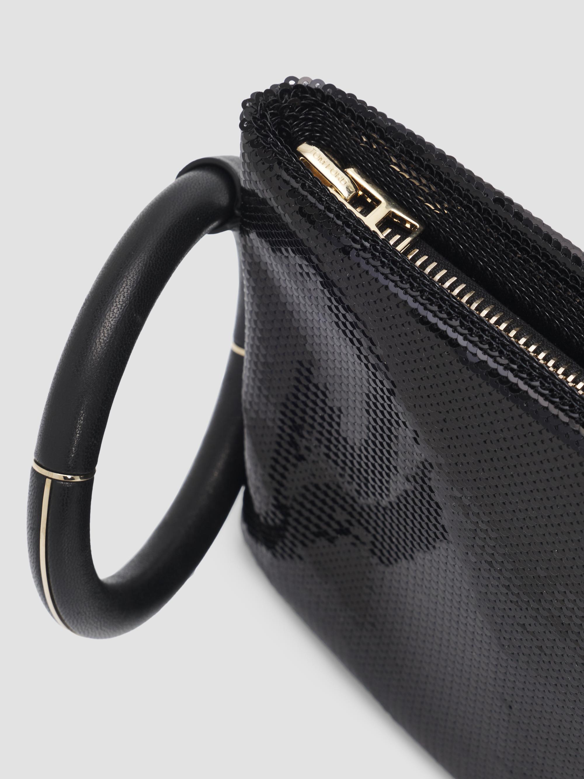TOM FORD Women's Aura Sequin Embroidery Clutch - Black | Thumbnail 6