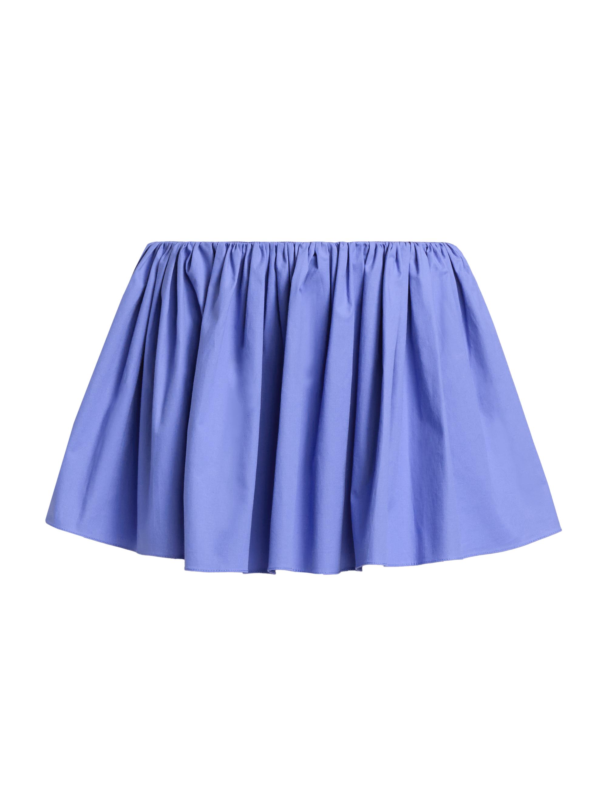 Brandon Maxwell Women's The Hadley Shirred Miniskirt - French Blue | Thumbnail 8
