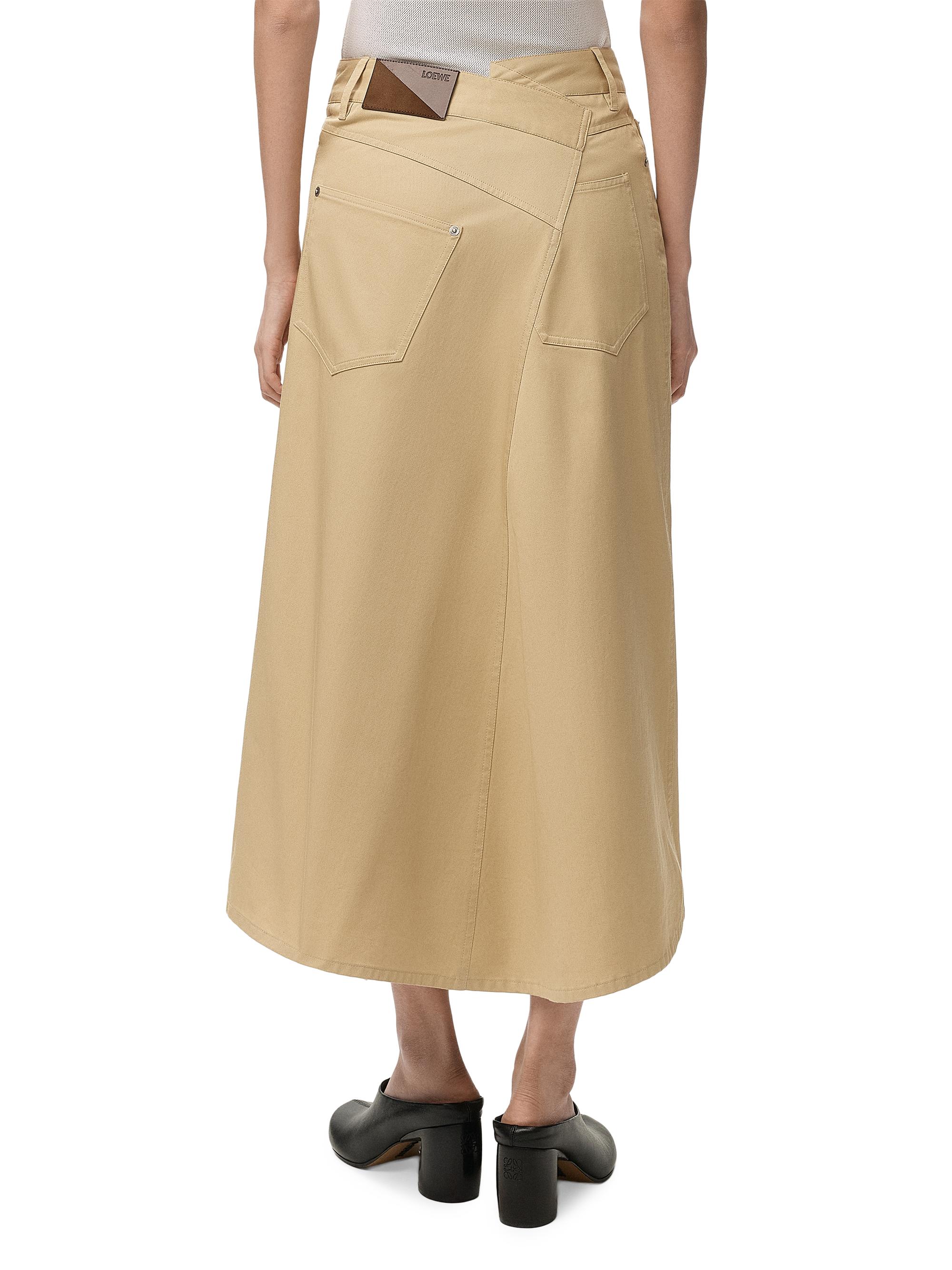 LOEWE Denim Asymmetric-Hem Midi Skirt | Saks Fifth Avenue