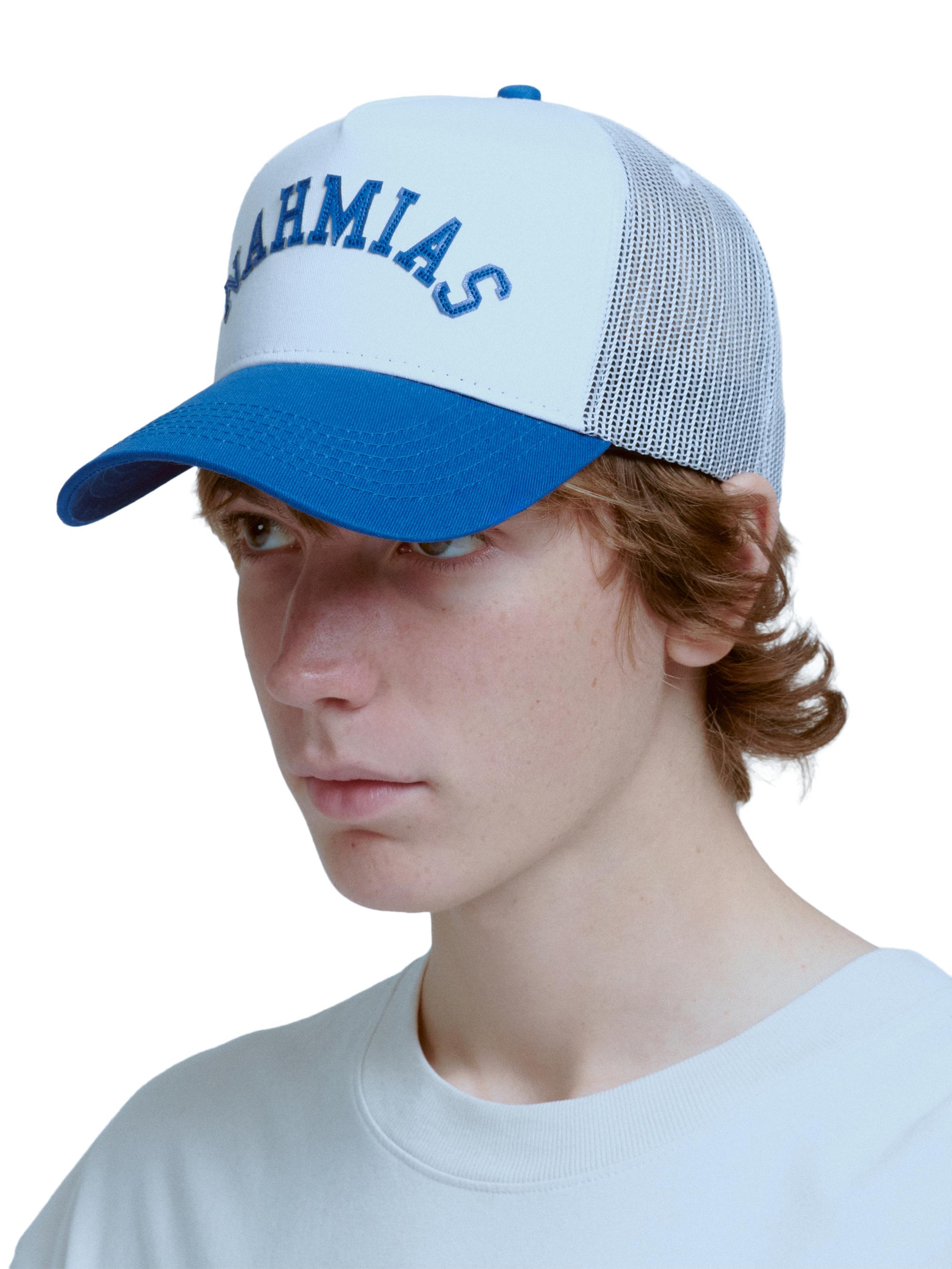 Nahmias Men's Summerland Brim Trucker Hat - White Blue | Thumbnail 2