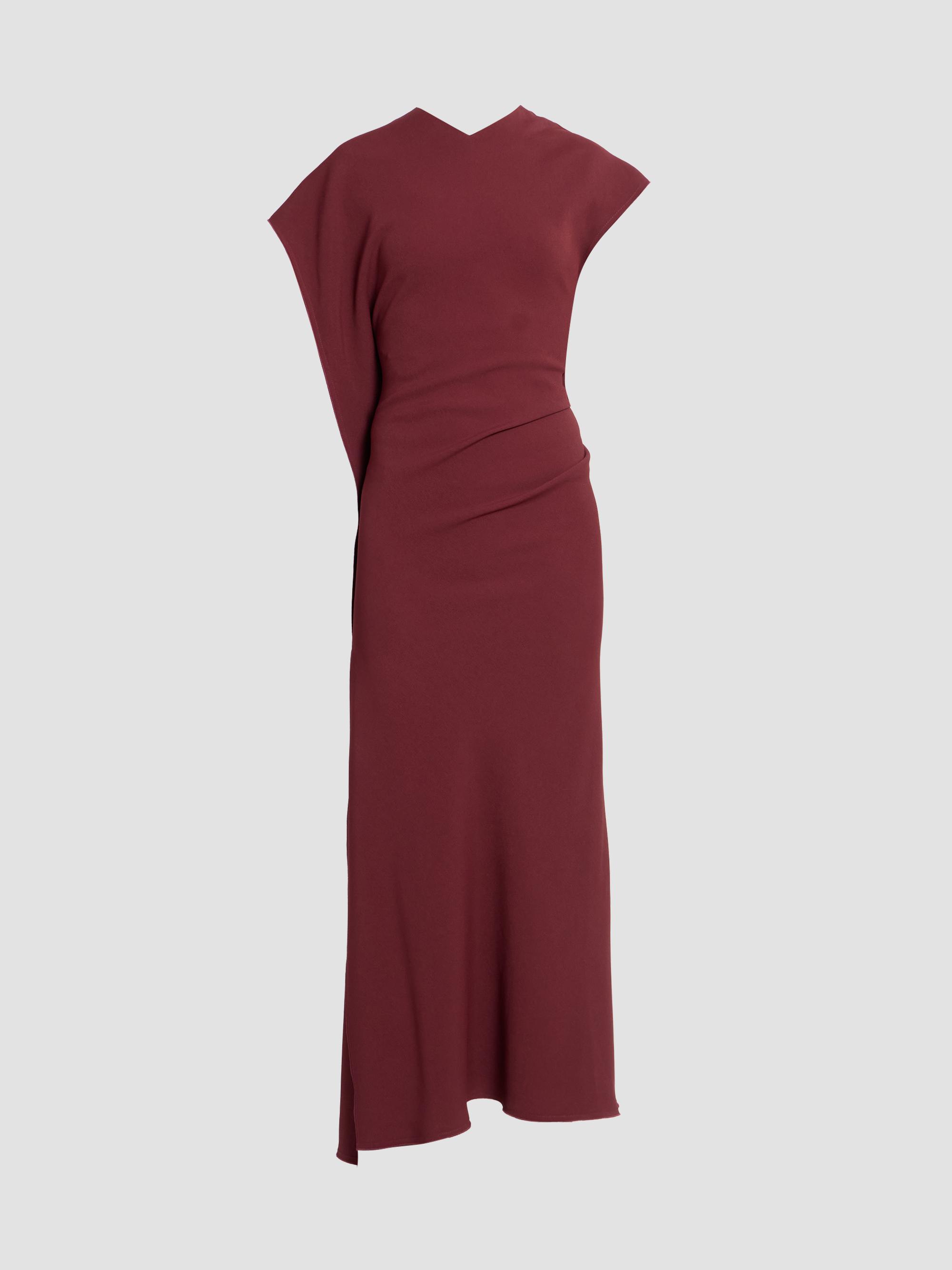 Victoria Beckham Women's Victoria Asymmetric Dress - Cinnabar Red | Thumbnail 6