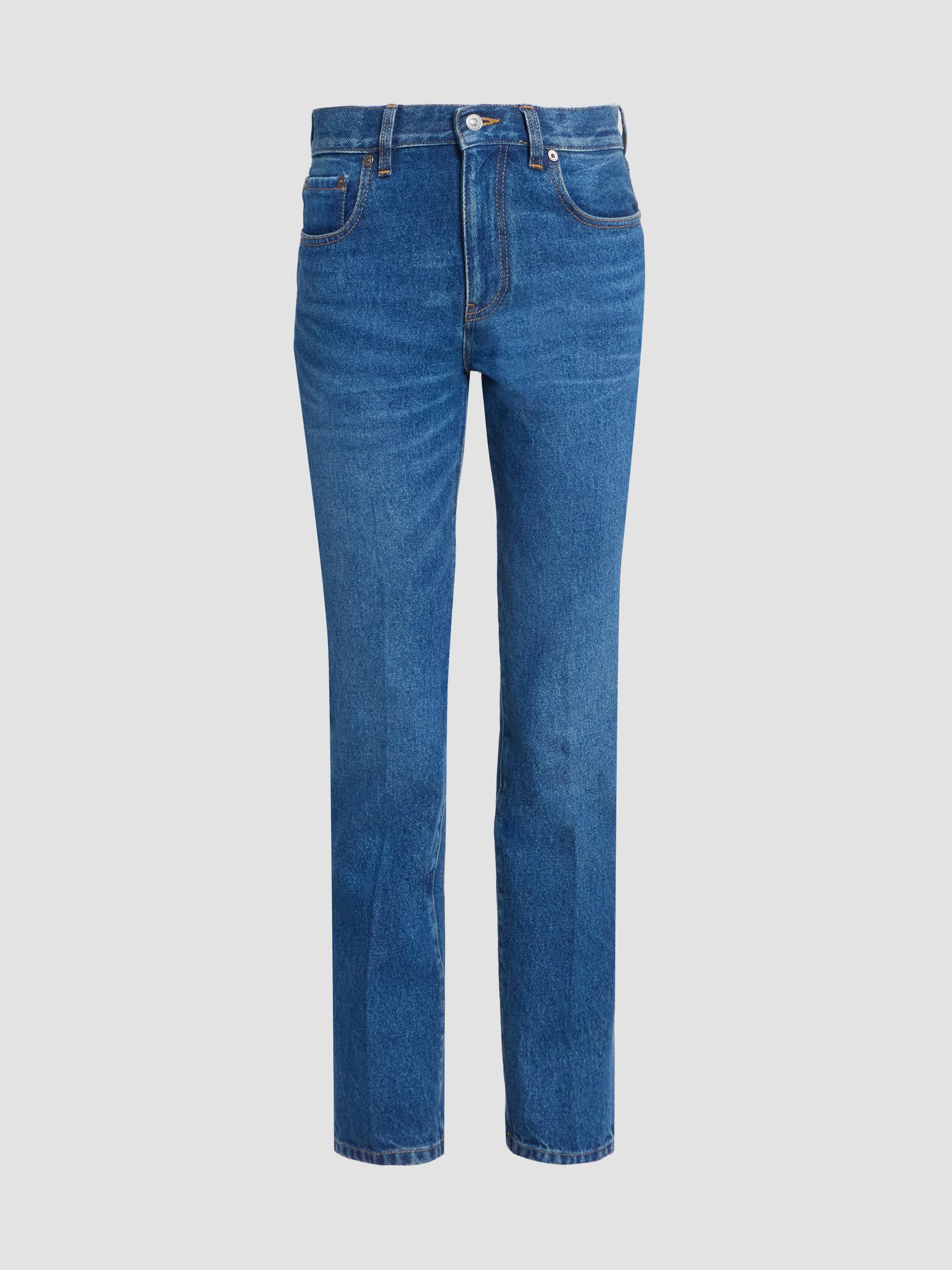 Stella McCartney Lace-Detailed Rigid Straight Jeans | Saks Fifth