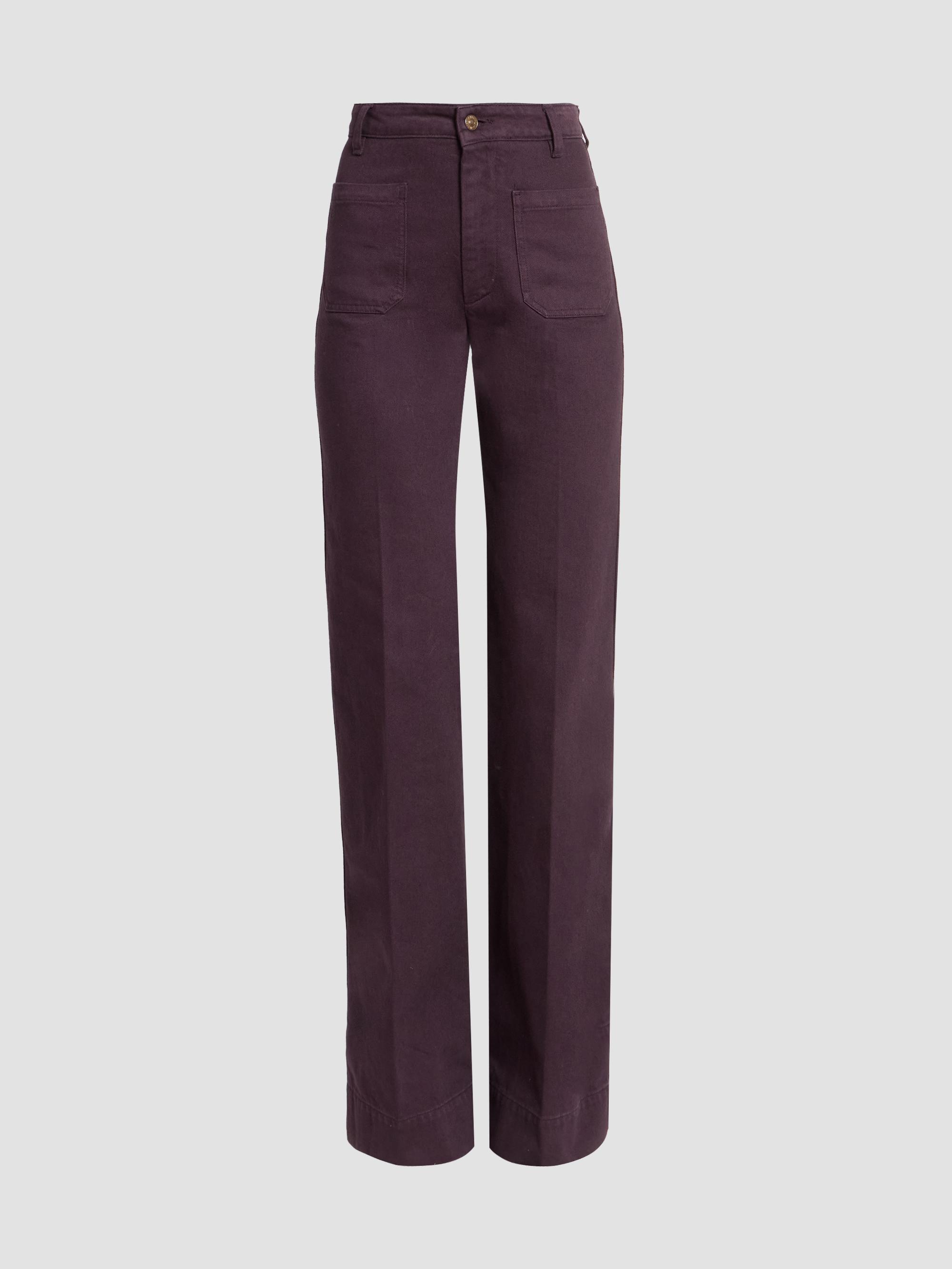 Victoria Beckham Women's Alina Wide-Leg High-Rise Jeans - Acai | Thumbnail 6