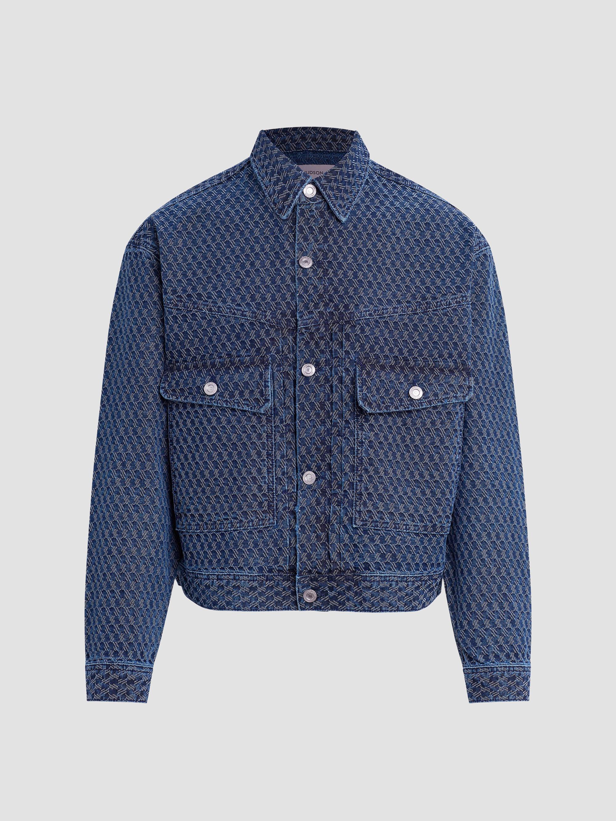 Hudson Jeans Jacquard Denim Trucker Jacket | Saks Fifth Avenue
