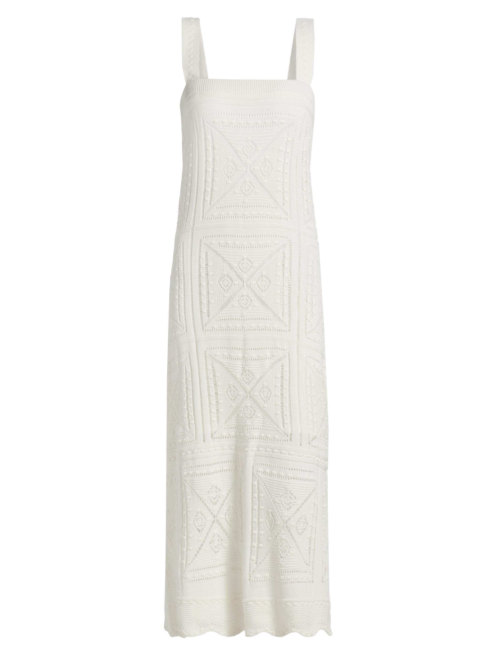 Milly Women's Mena Knit Midi-Dress - Ecru